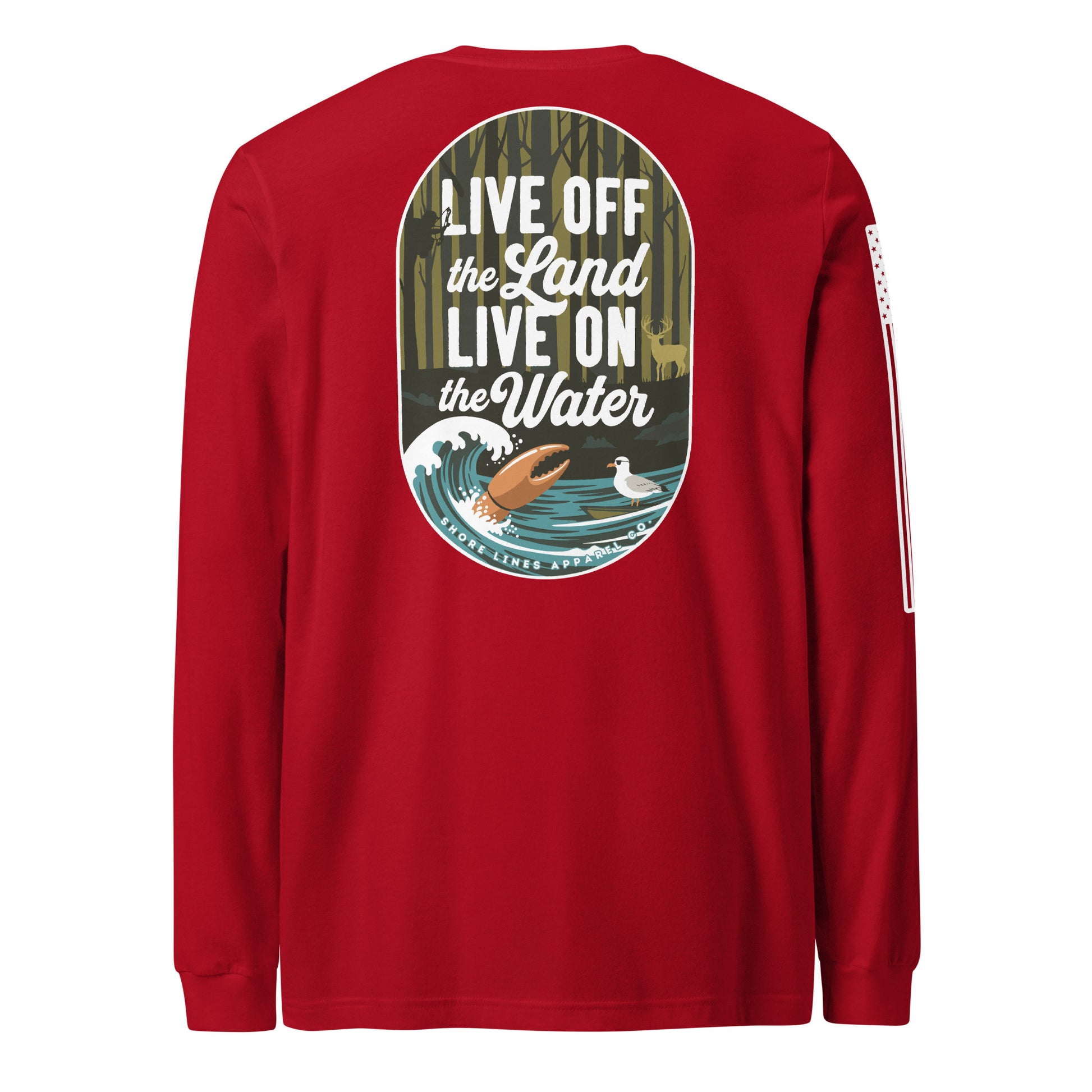 Live Off the Land | Long Sleeve P-red-Shore Lines Apparel Co.™