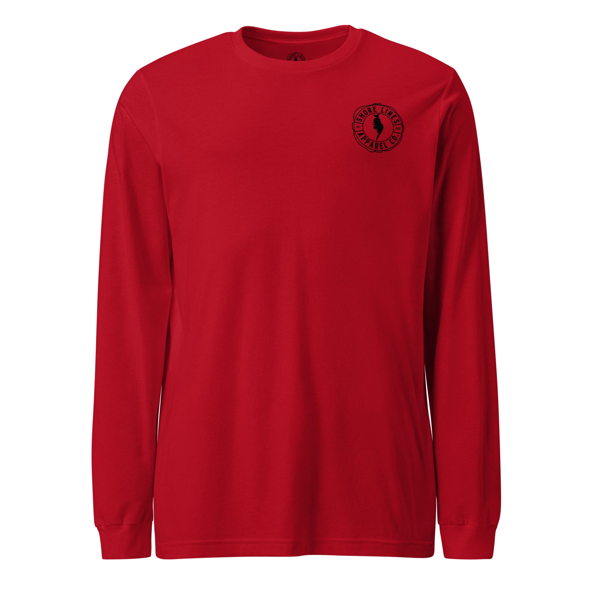 Born Free Raised at Sea | Core LS-red-Shore Lines Apparel Co.