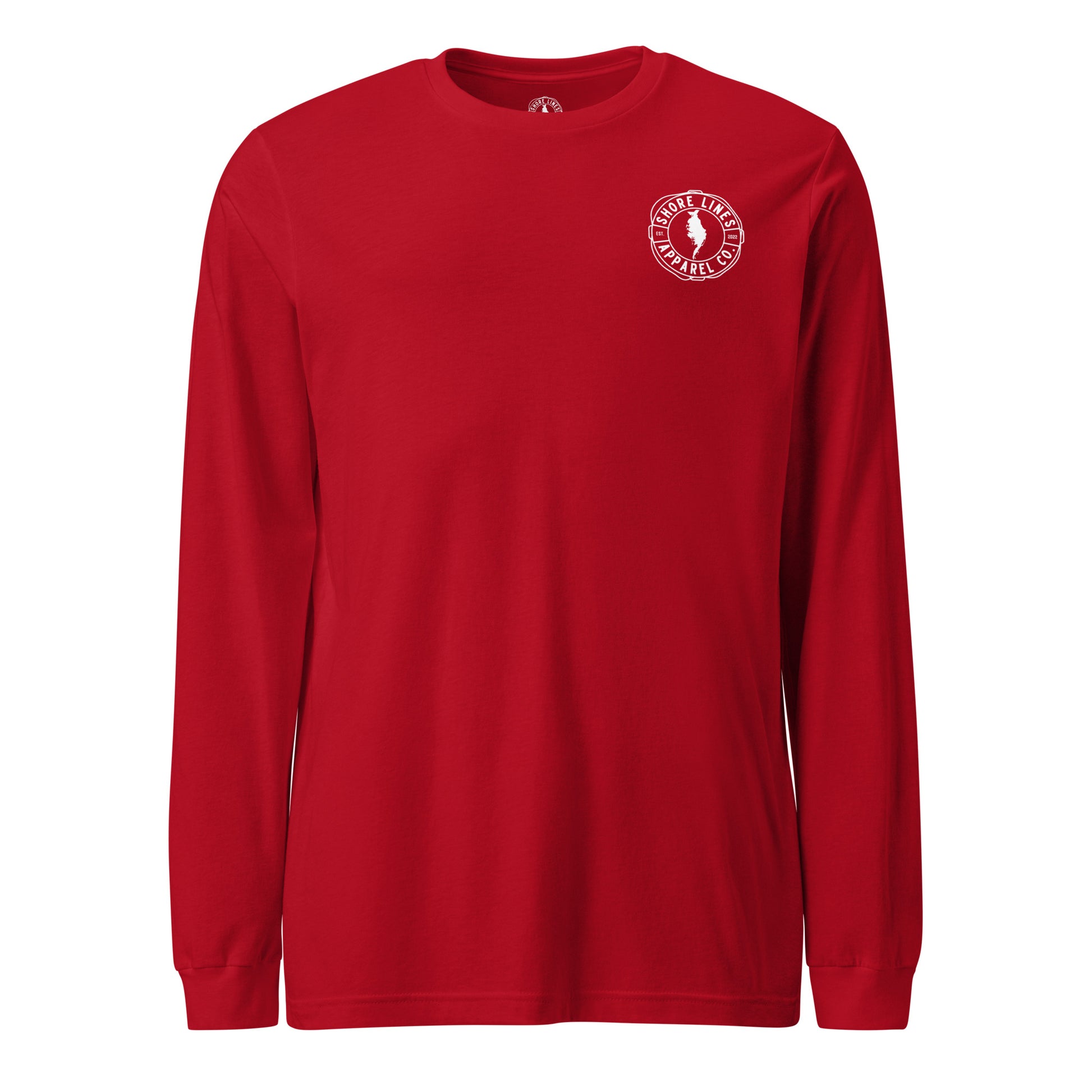 Shore Lines Retro | Long Sleeve-red-Shore Lines Apparel Co.