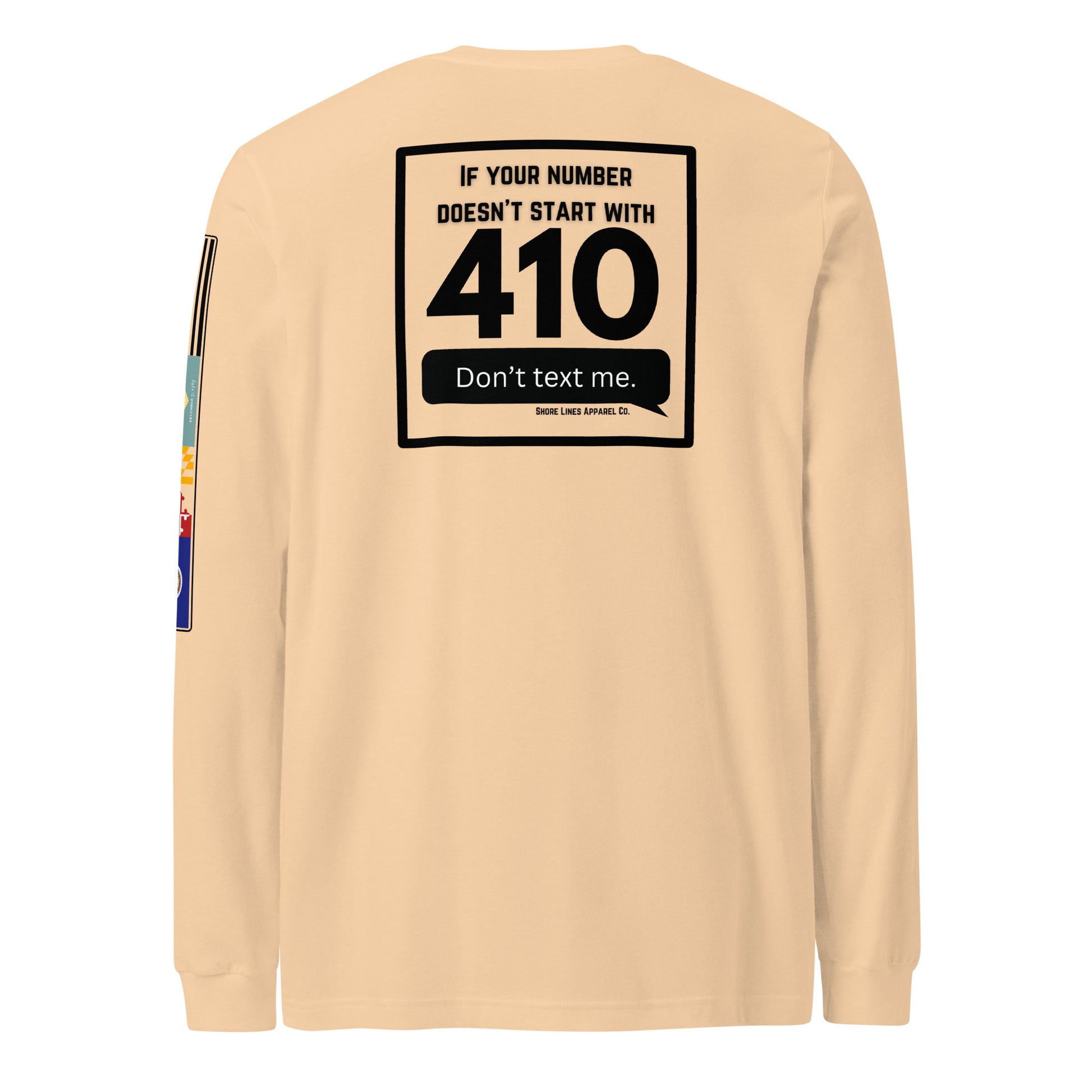 410 Area Code | Core LS P-sand-Shore Lines Apparel Co.