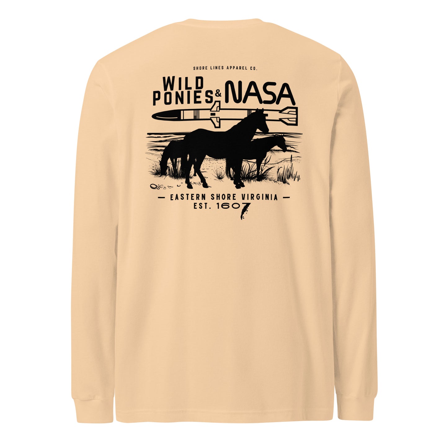 Wild Ponies and NASA | Core LS-sand-Shore Lines Apparel Co.