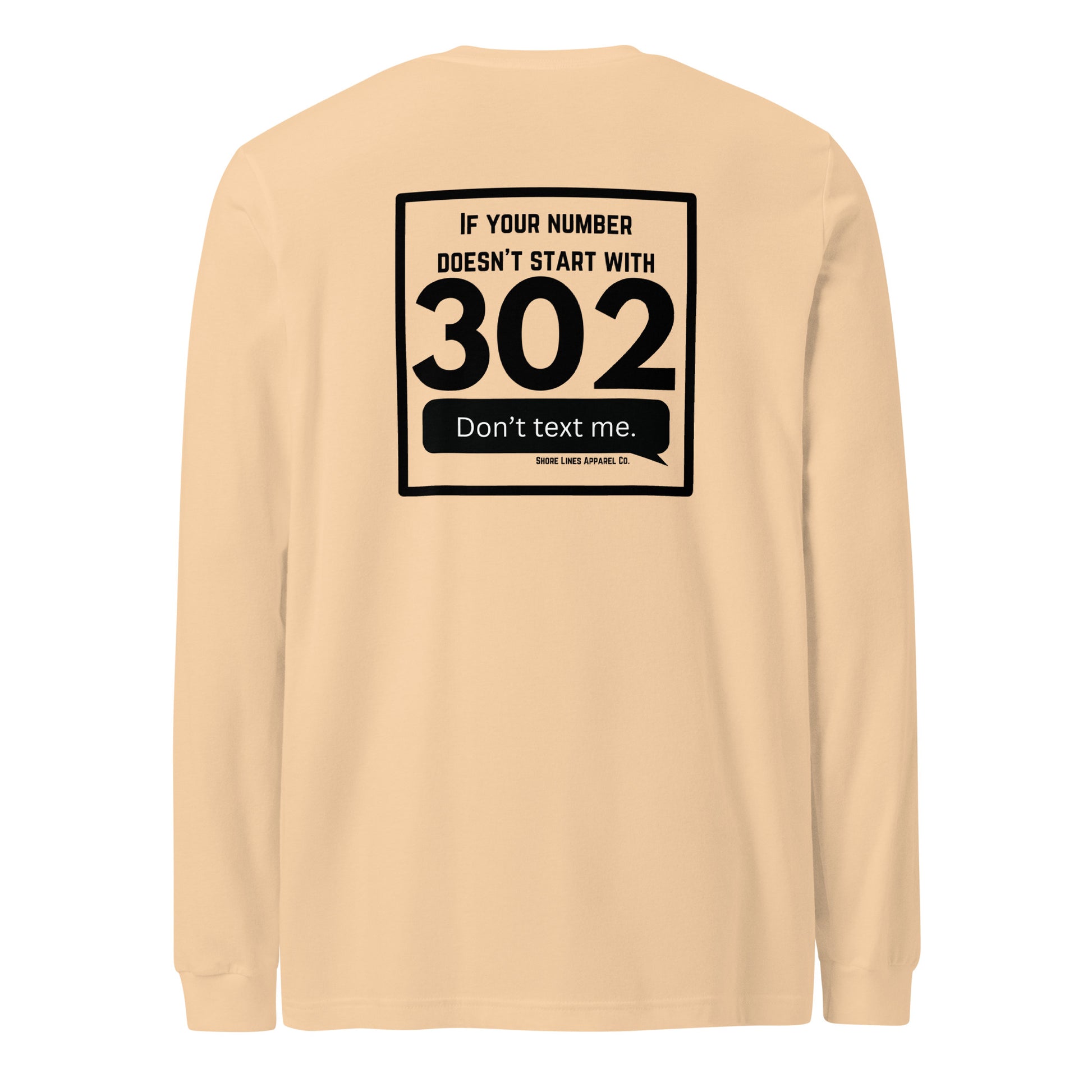 302 Area Code | Core LS-sand-Shore Lines Apparel Co.