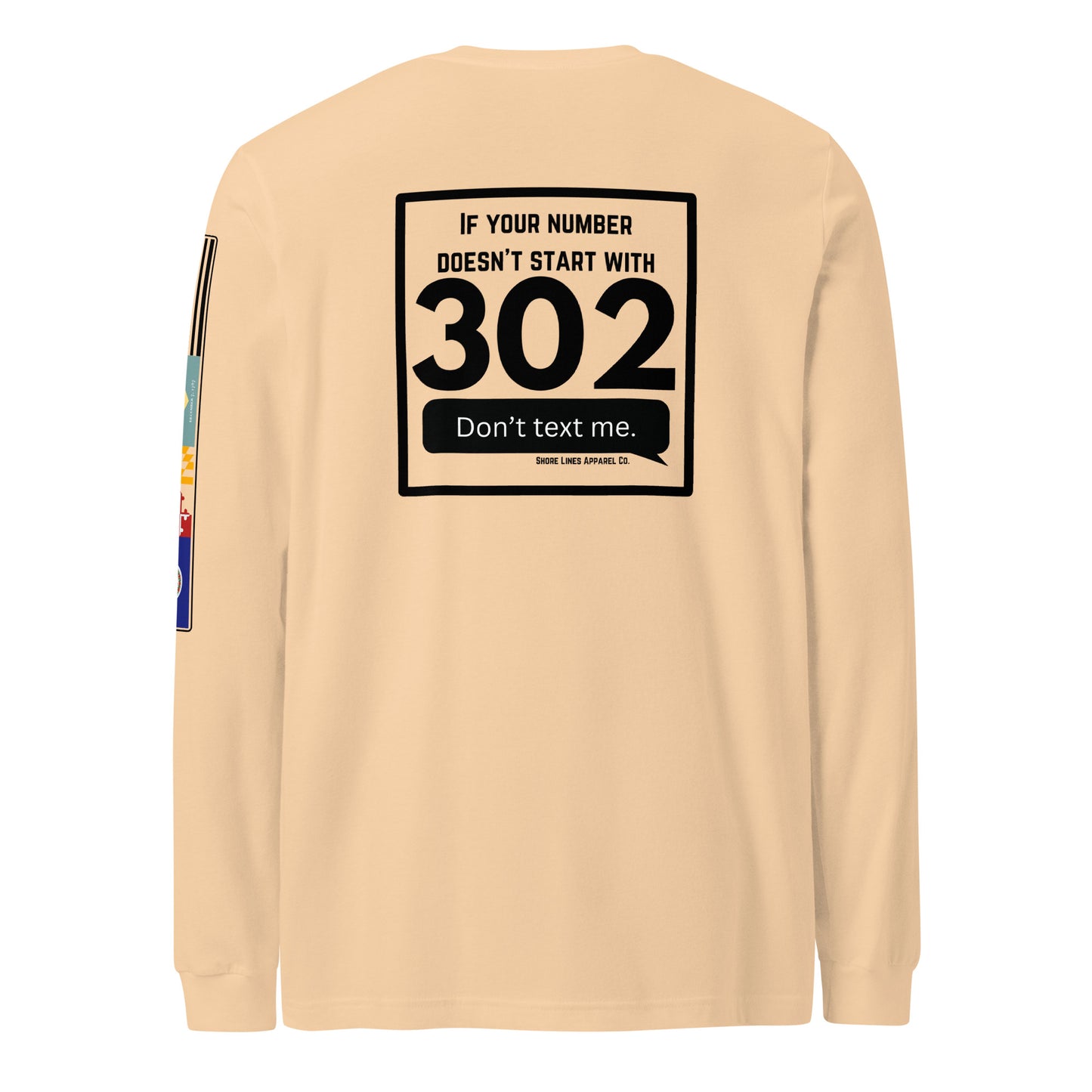 302 Area Code | Core LS P-sand-Shore Lines Apparel Co.