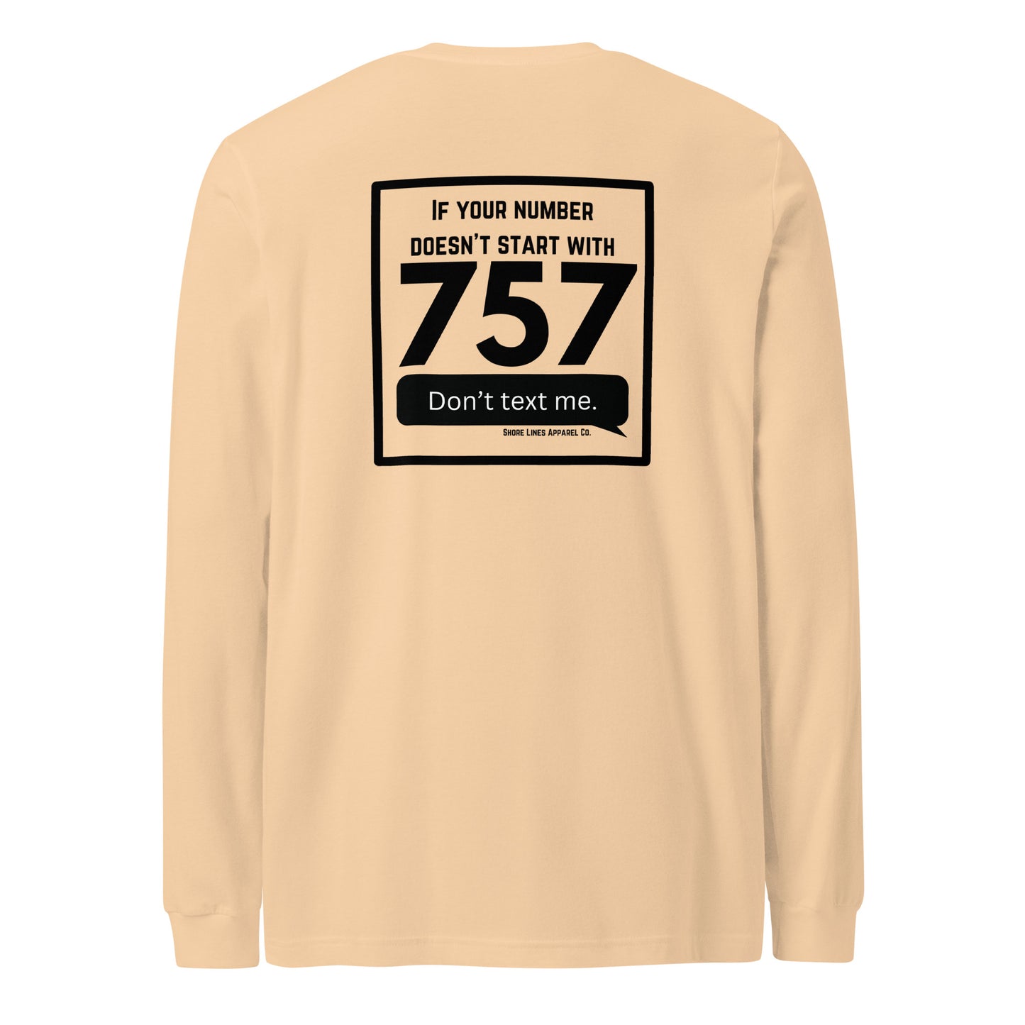 757 Area Code | Core LS-sand-Shore Lines Apparel Co.