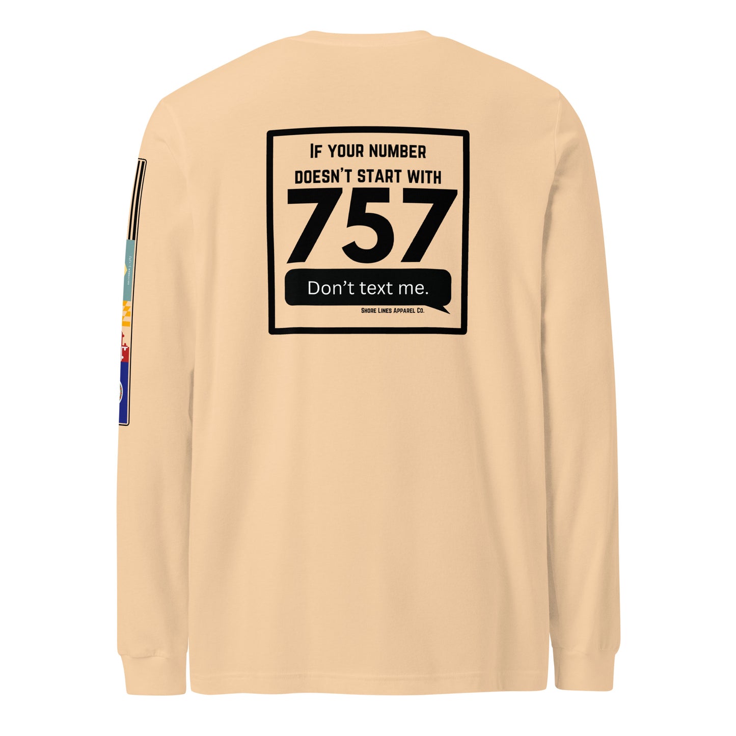 757 Area Code | Core LS P-sand-Shore Lines Apparel Co.