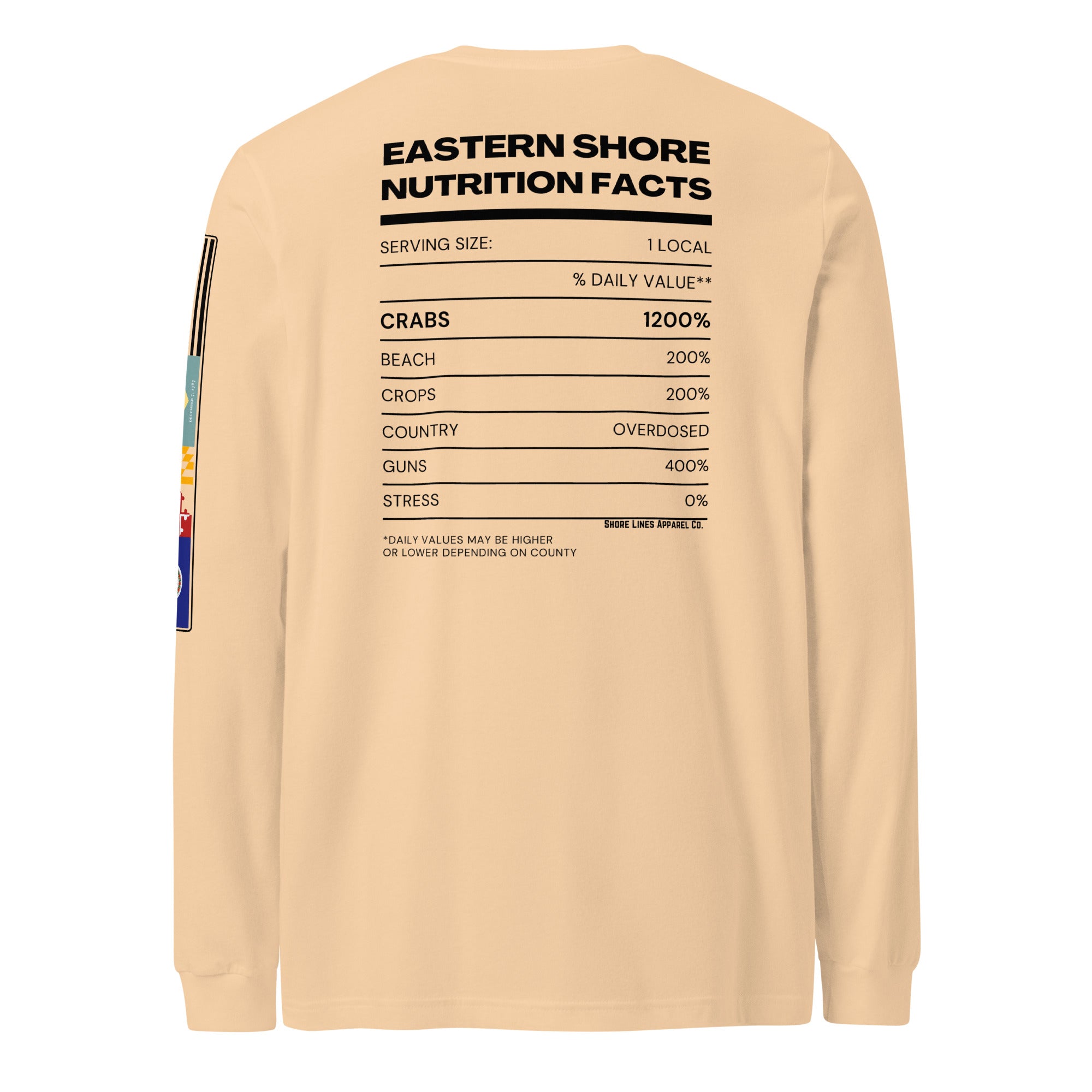 Nutrition Facts | Long Sleeve P-sand-Shore Lines Apparel Co.