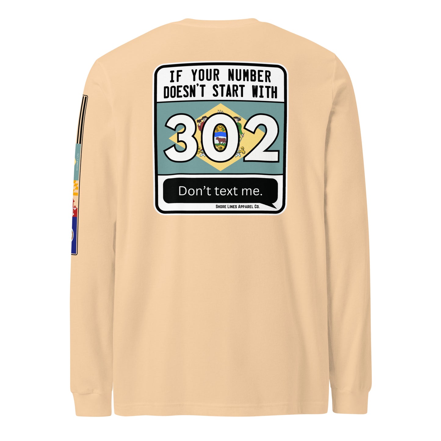 302 Area Code | Core LS P-sand-Shore Lines Apparel Co.