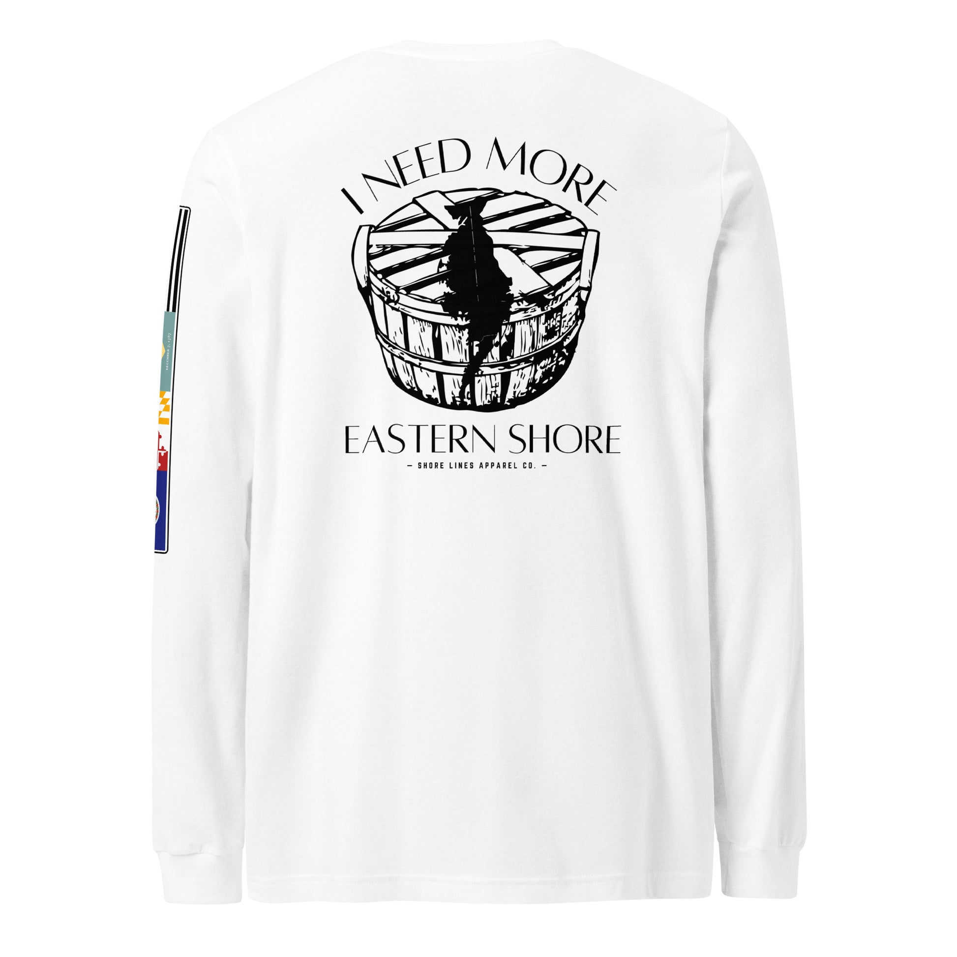 Need More Eastern Shore | Core LS P-white-Shore Lines Apparel Co.