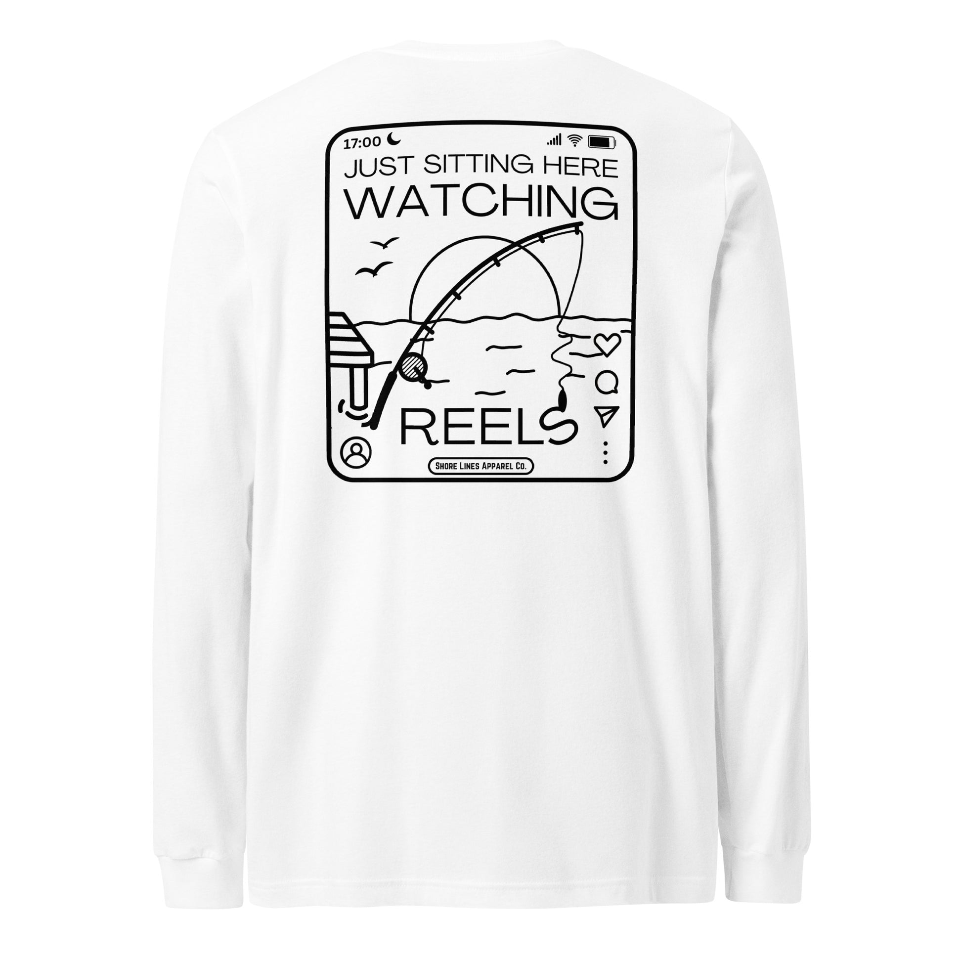 Watching Reels | Core LS-white-Shore Lines Apparel Co.