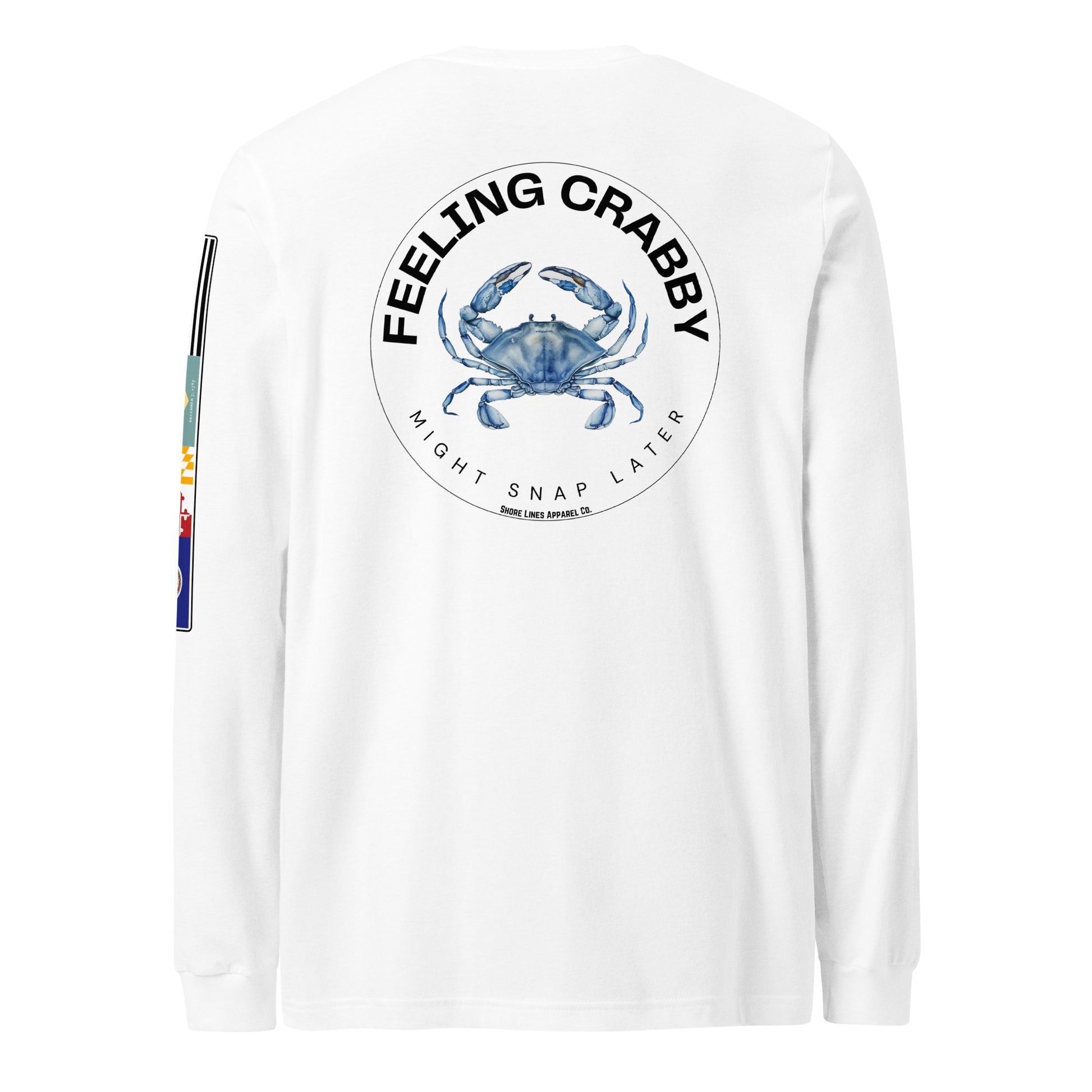 Feeling Crabby | Core LS P-white-Shore Lines Apparel Co.