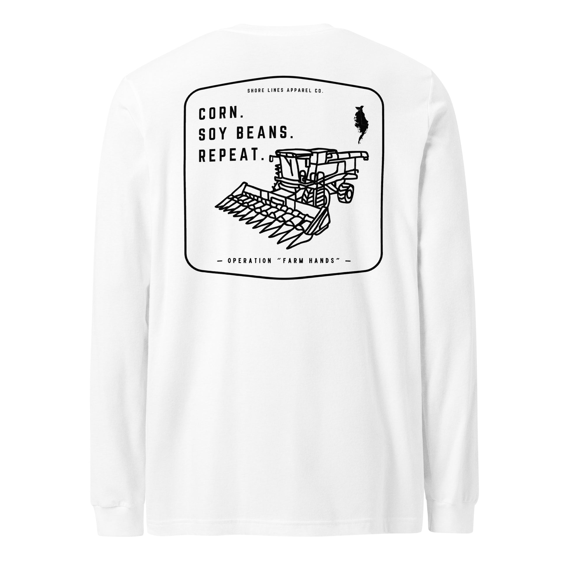 Operation Farm Hands | Core LS-white-Shore Lines Apparel Co.