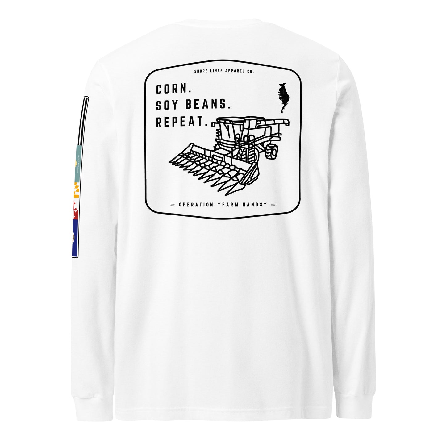 Operation Farm Hands | Core LS P-white-Shore Lines Apparel Co.