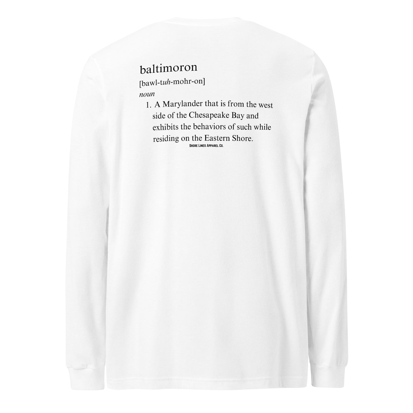 Baltimoron | Core LS-white-Shore Lines Apparel Co.