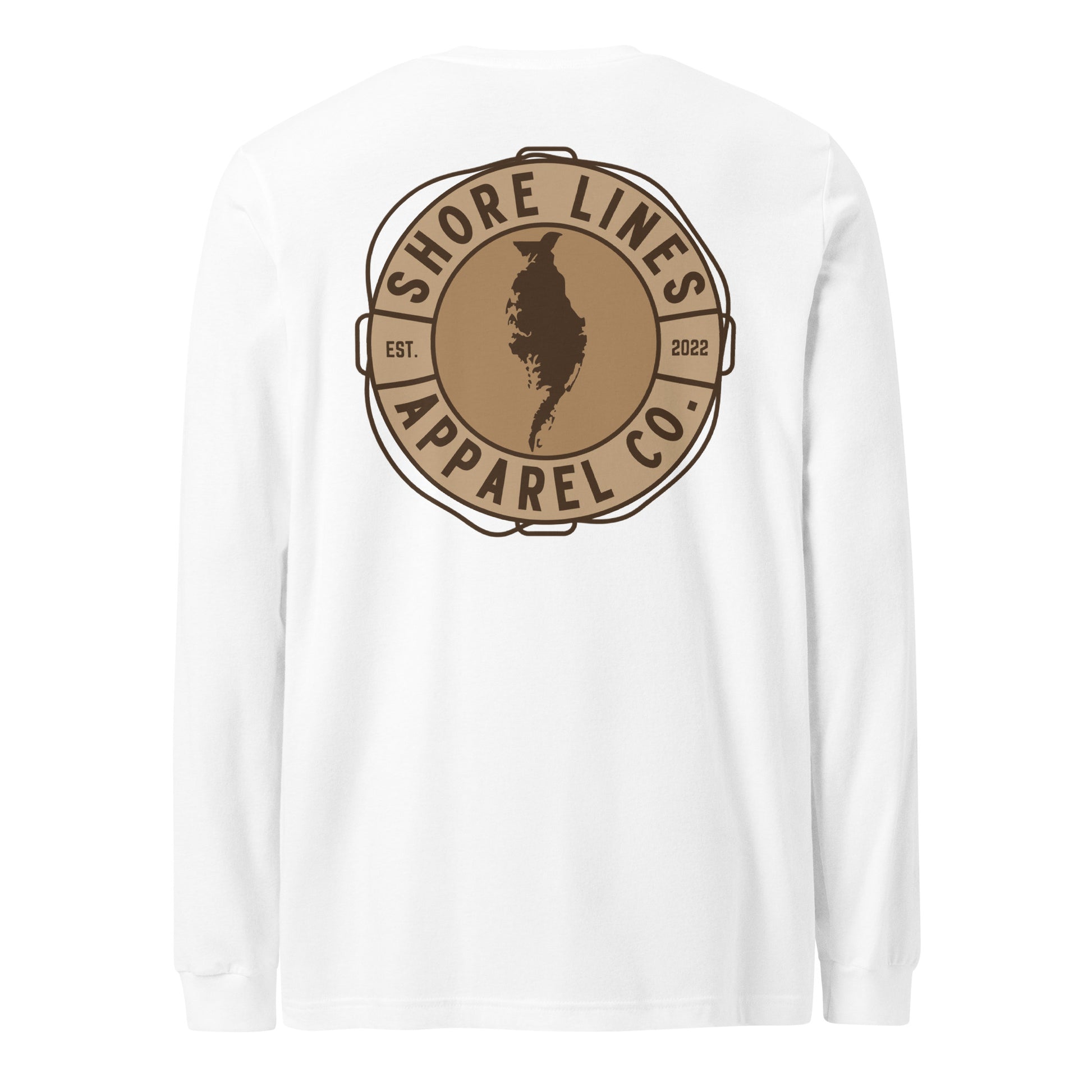 Shore Lines™ Espresso | Core LS-white-Shore Lines Apparel Co.