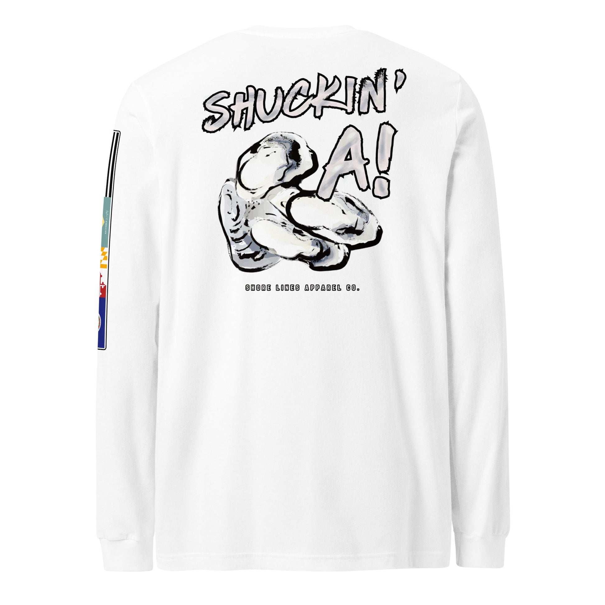 Shuckin A | Core LS P-white-Shore Lines Apparel Co.