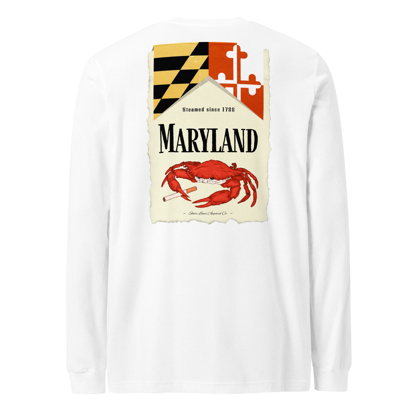 Maryland | Long Sleeve-white-Shore Lines Apparel Co.