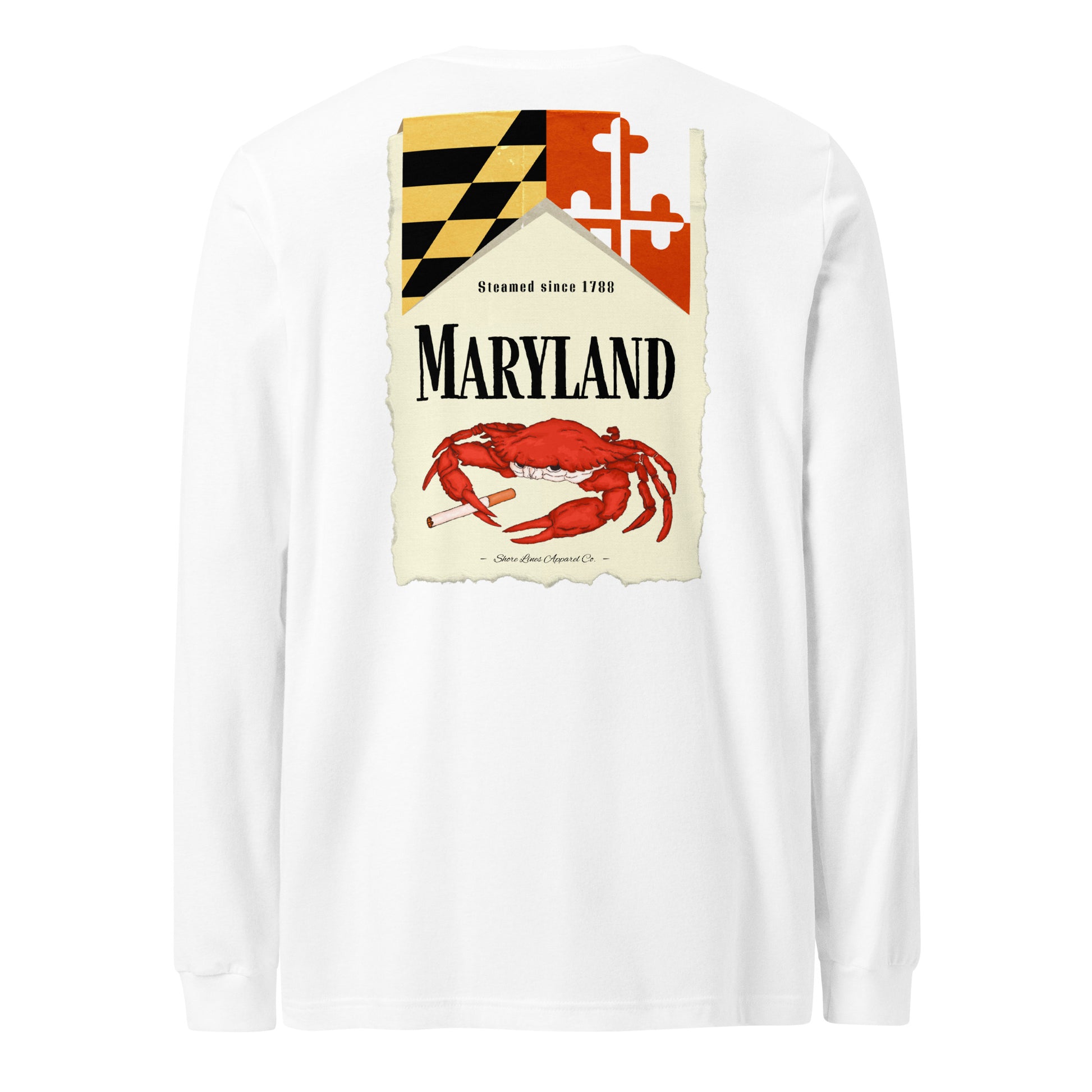 Maryland | Long Sleeve-white-Shore Lines Apparel Co.
