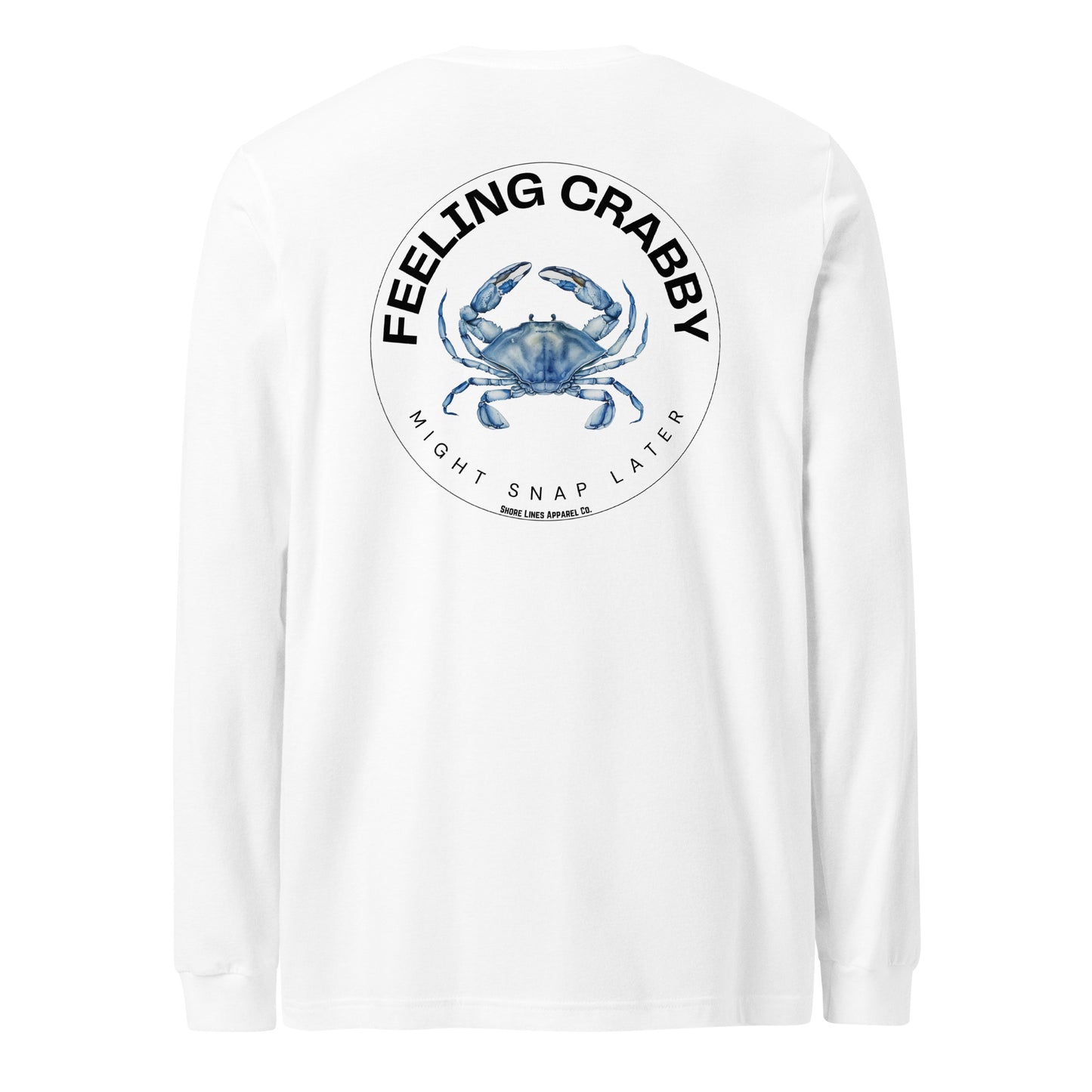 Feeling Crabby | Long Sleeve-white-Shore Lines Apparel Co.