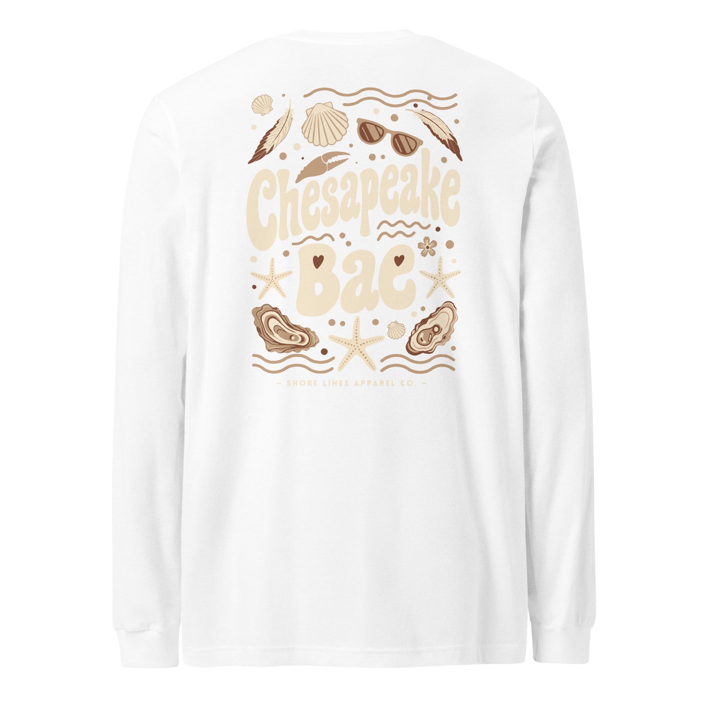 Chesapeake Bae | Long Sleeve-white-Shore Lines Apparel Co.™