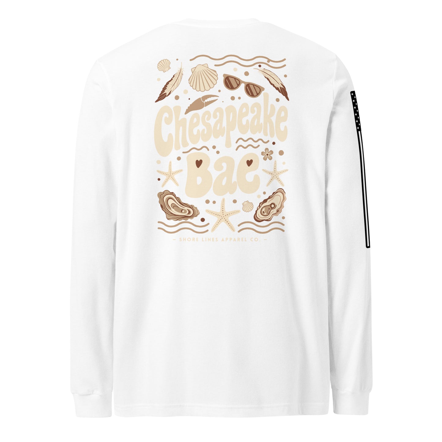 Chesapeake Bae | Long Sleeve P-white-Shore Lines Apparel Co.™