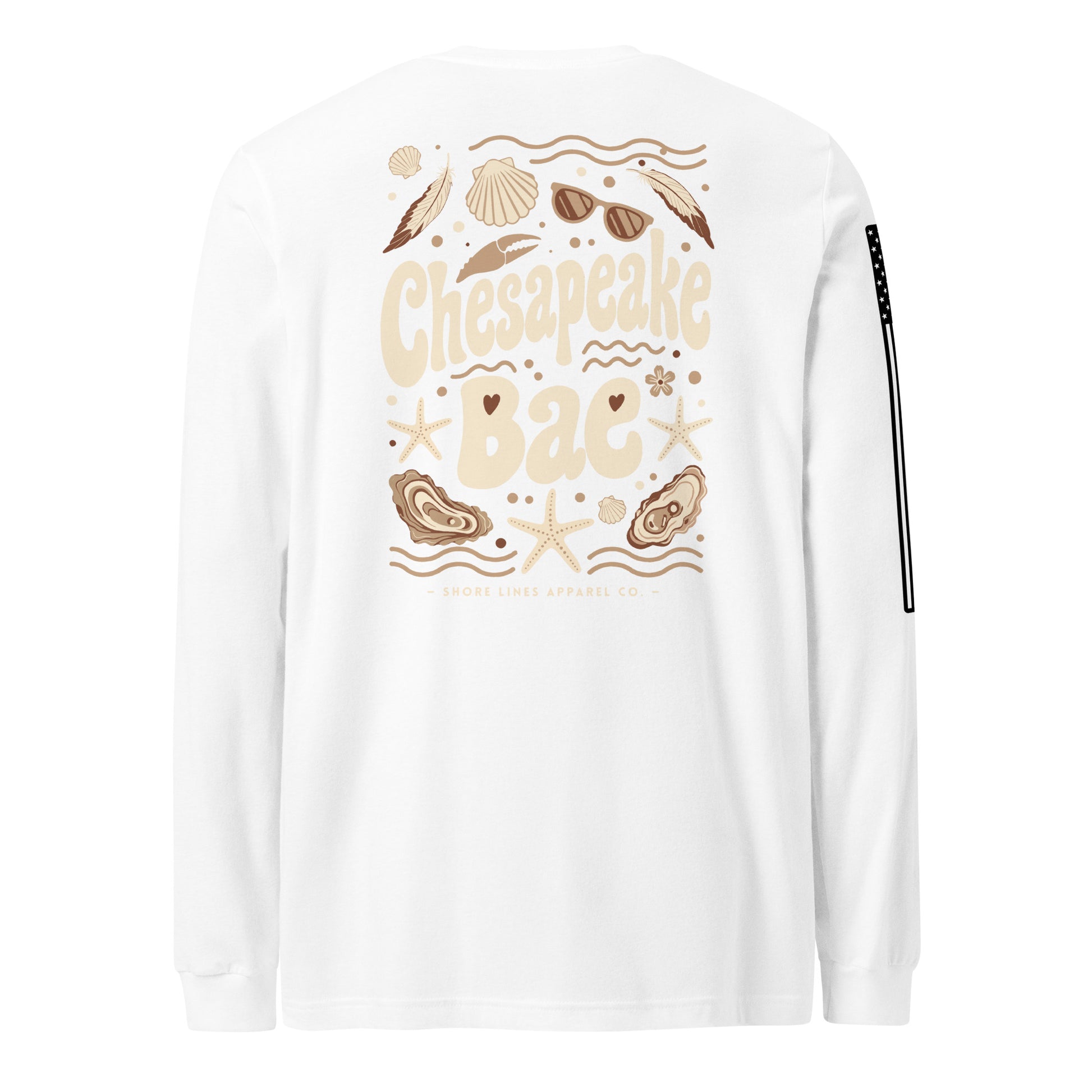 Chesapeake Bae | Long Sleeve P-white-Shore Lines Apparel Co.™