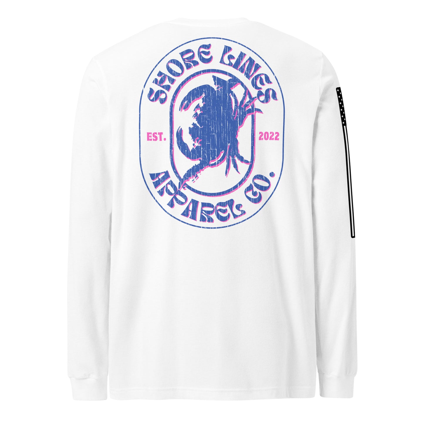 Shore Lines Retro | Long Sleeve P-white-Shore Lines Apparel Co.