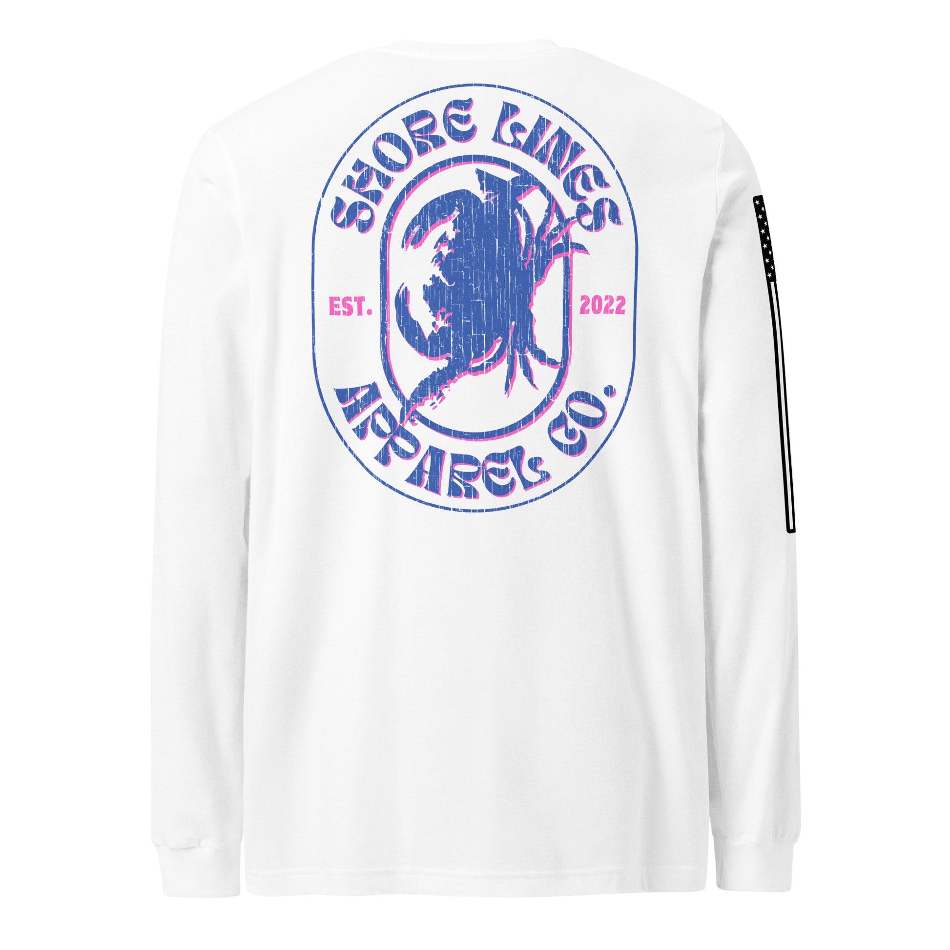 Shore Lines Retro | Long Sleeve P-white-Shore Lines Apparel Co.