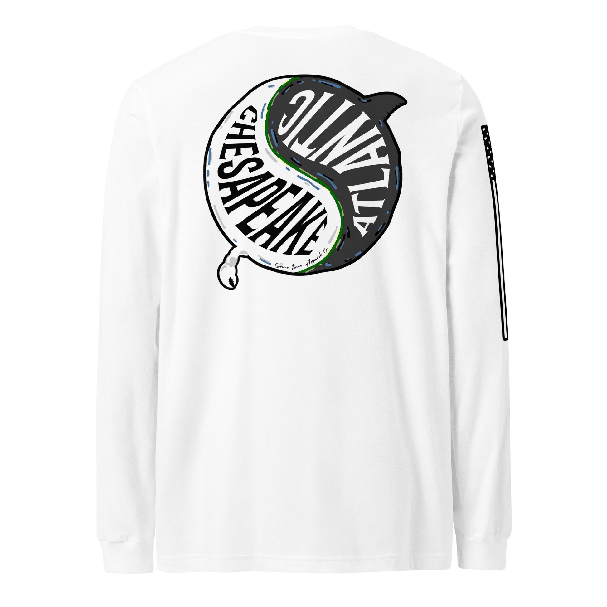 Chesapeake Atlantic | Long Sleeve P-white-Shore Lines Apparel Co.™