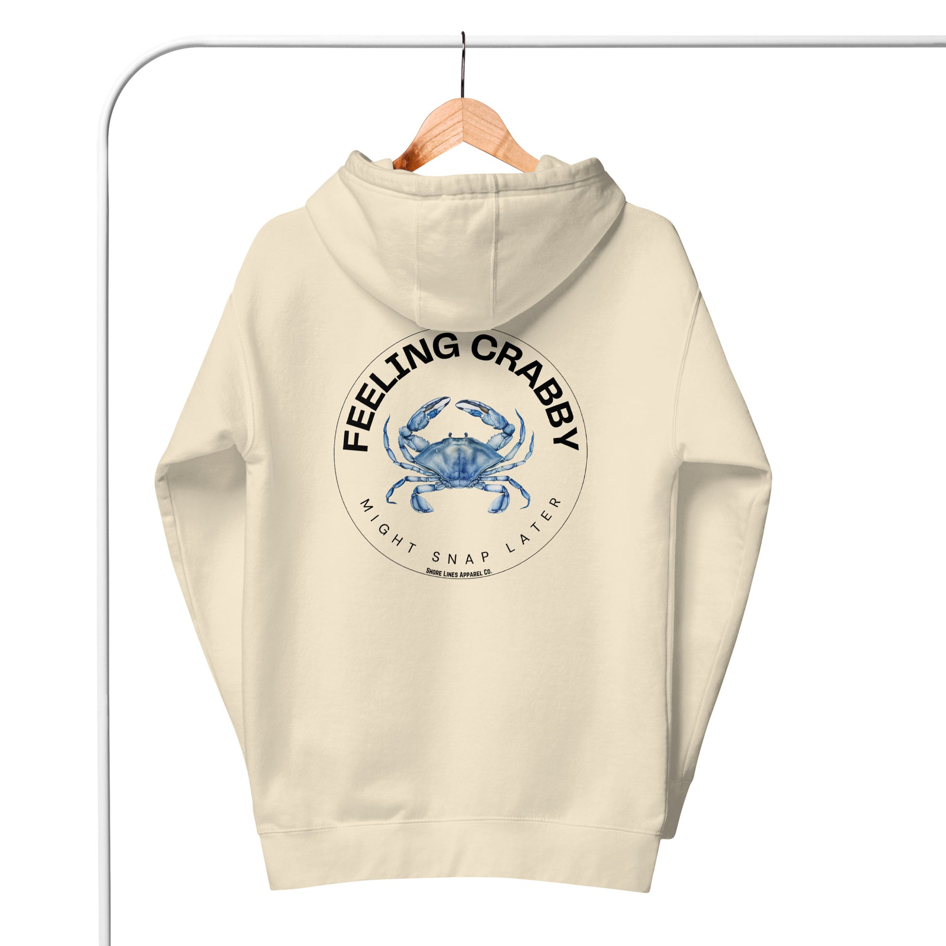 Feeling Crabby | Hoodie-bone-Shore Lines Apparel Co.