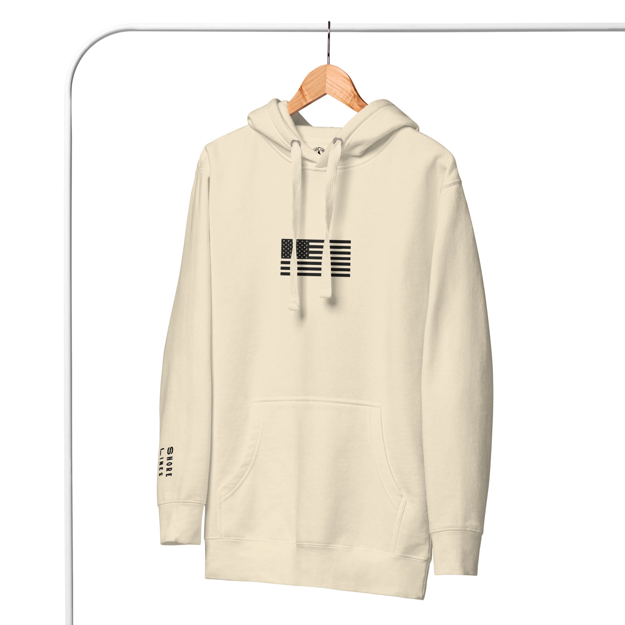 The Flag | Hoodie-bone-Shore Lines Apparel Co.