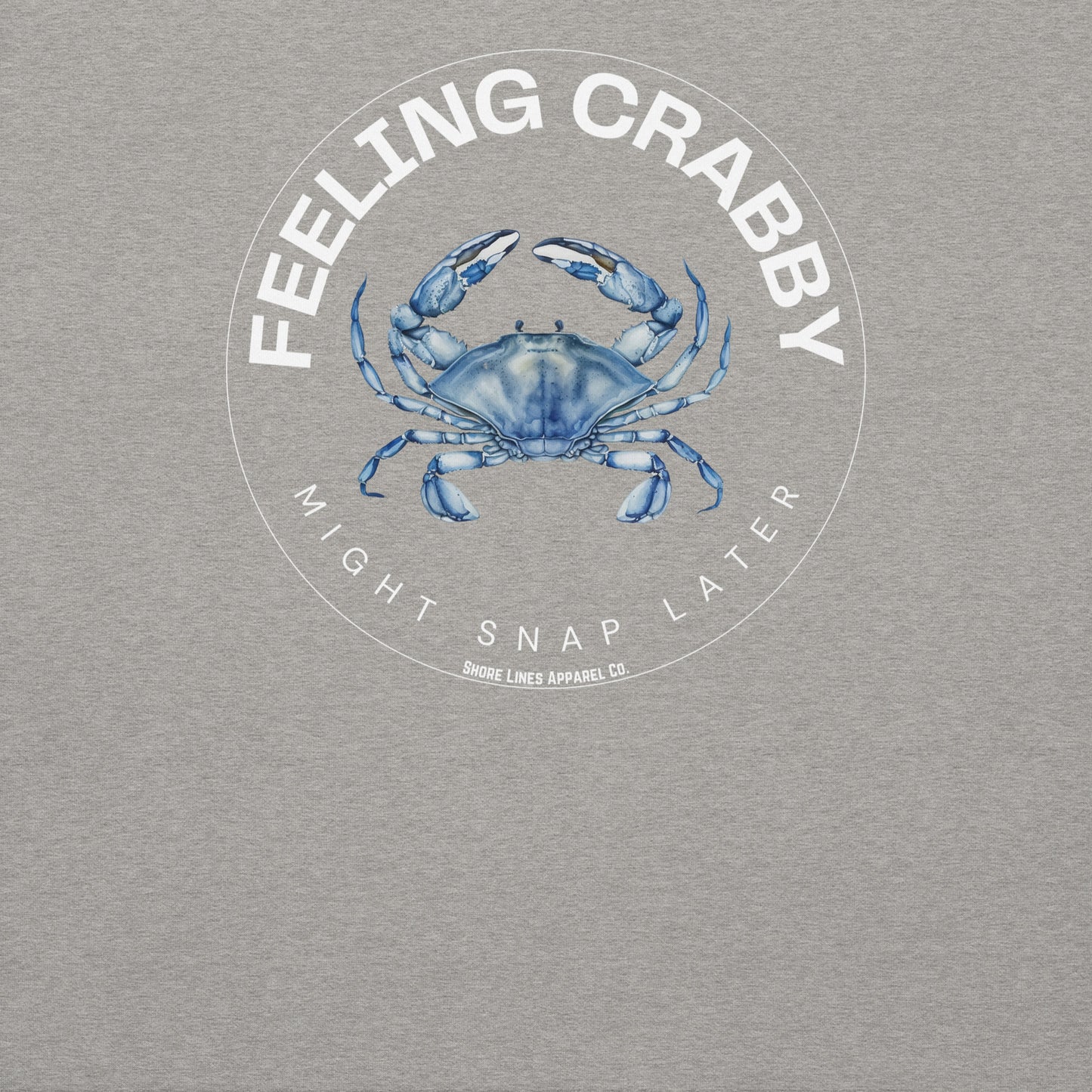 Feeling Crabby | Hoodie-carbongrey-Shore Lines Apparel Co.