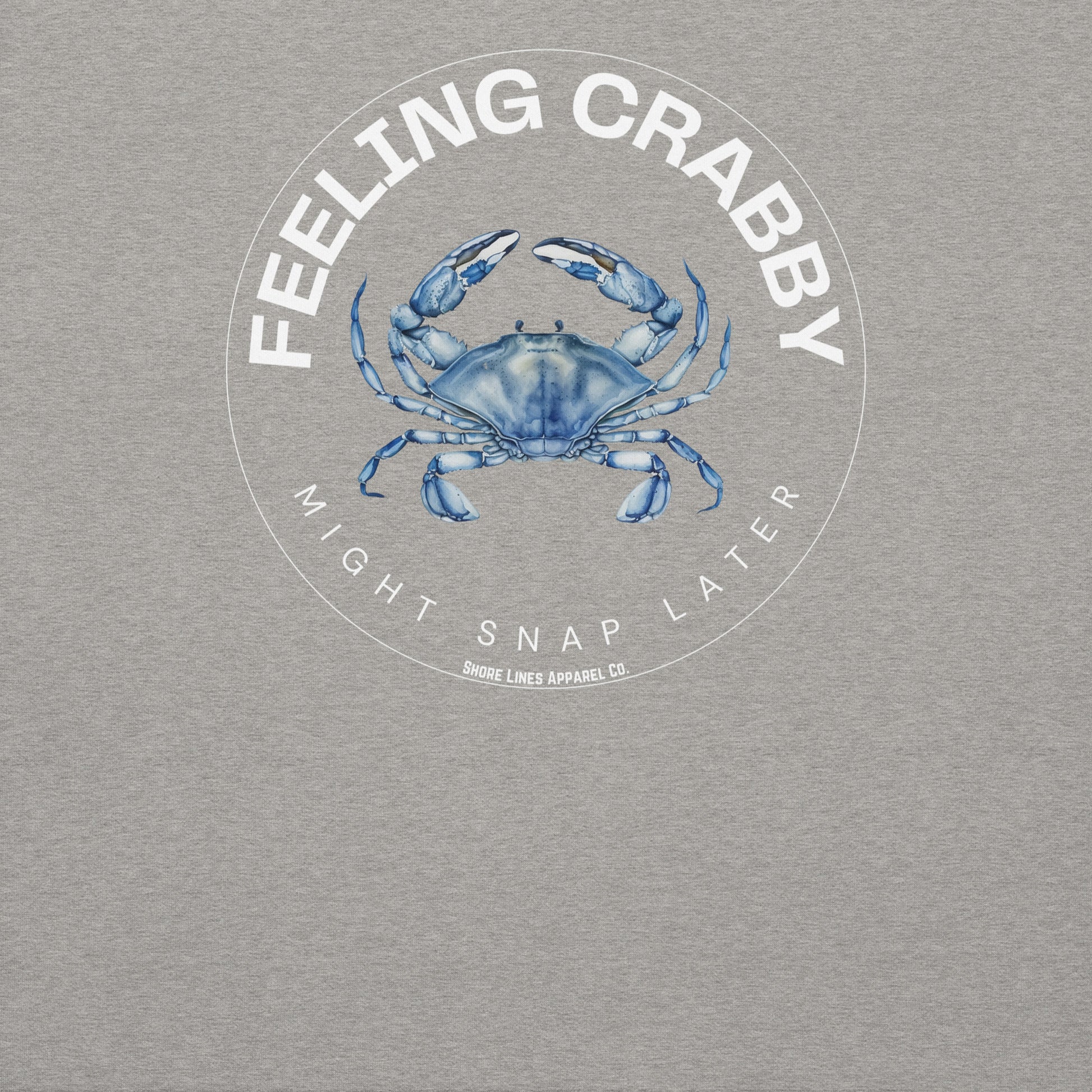 Feeling Crabby | Hoodie-carbongrey-Shore Lines Apparel Co.