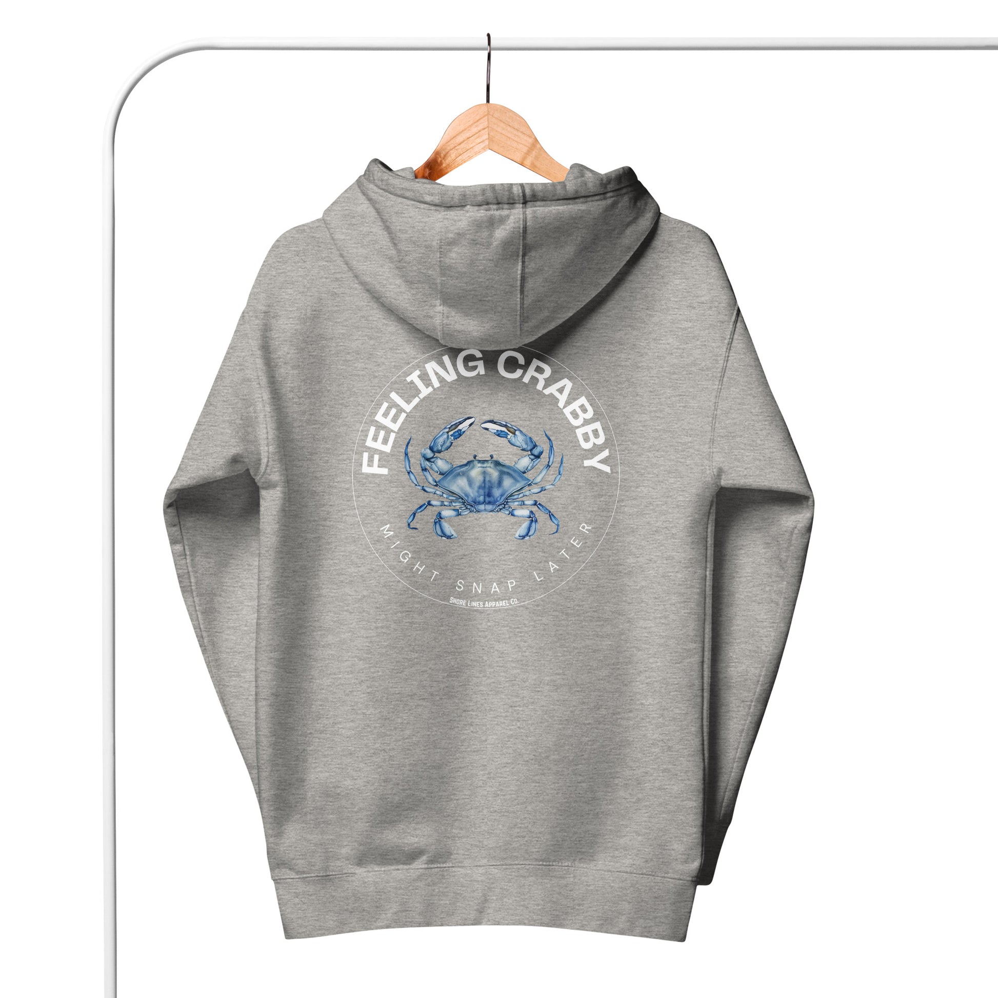 Feeling Crabby | Hoodie-carbongrey-Shore Lines Apparel Co.
