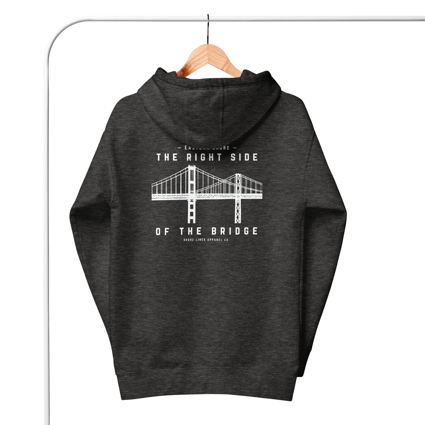 The Right Side CBB | Hoodie-charcoalheather-Shore Lines Apparel Co.