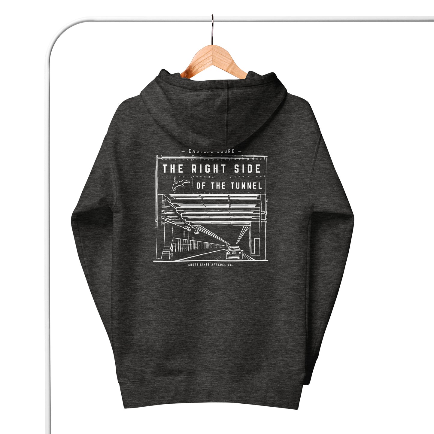 The Right Side CBBT | Hoodie-charcoalheather-Shore Lines Apparel Co.