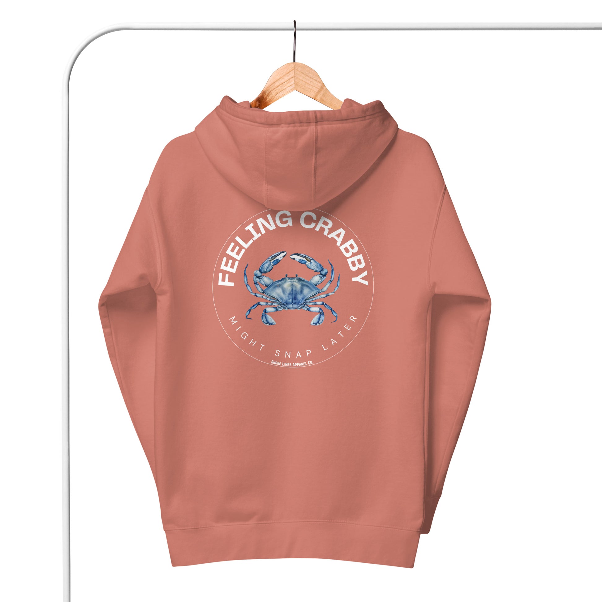 Feeling Crabby | Hoodie-dustyrose-Shore Lines Apparel Co.