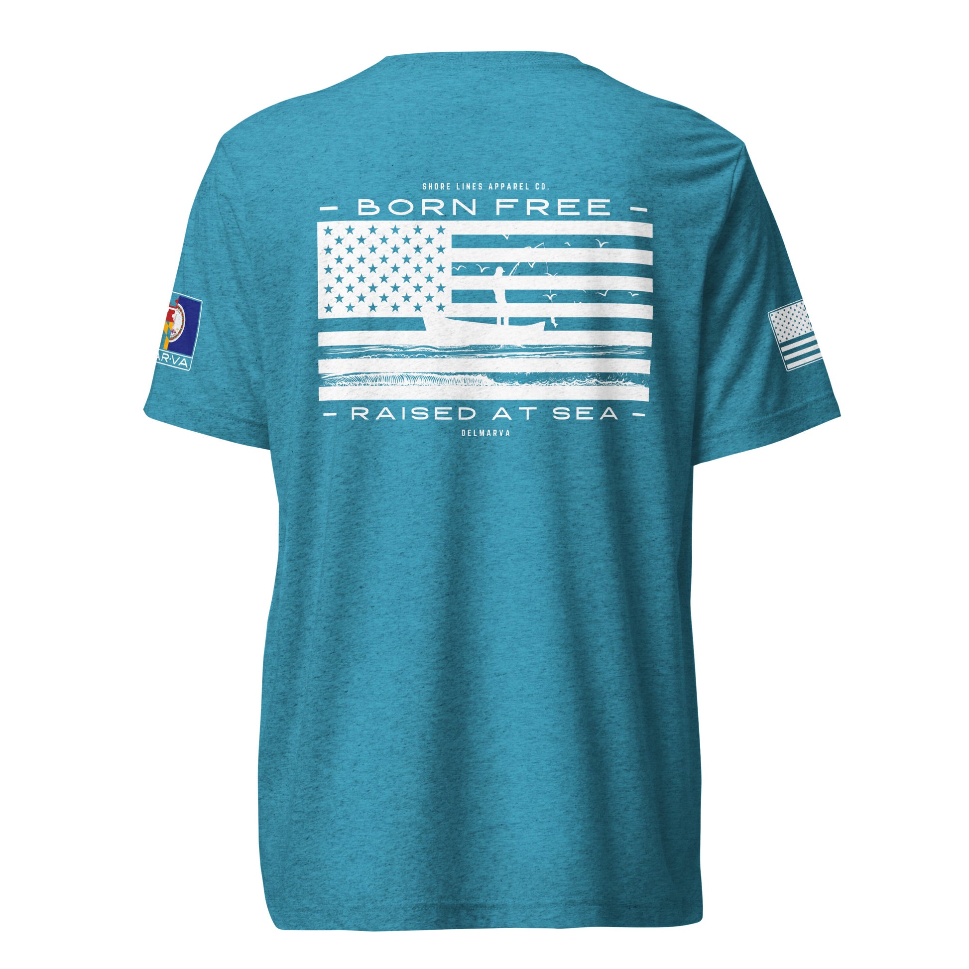 Born Free Raised at Sea | Core SS P-aqua-Shore Lines Apparel Co.