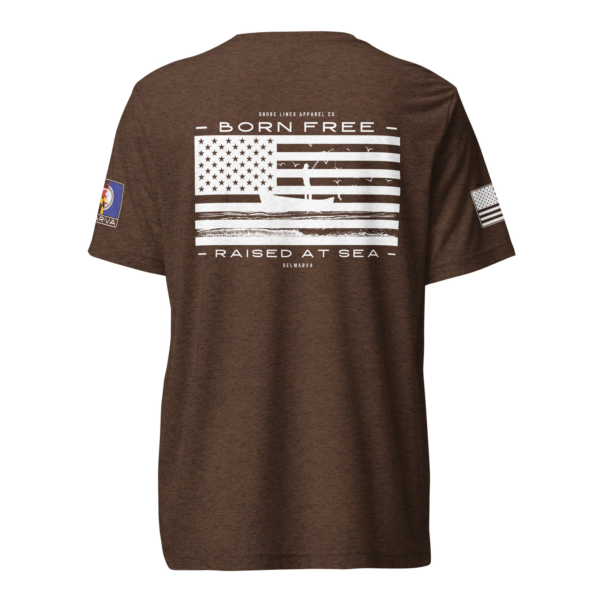 Born Free Raised at Sea | Core SS P-brown-Shore Lines Apparel Co.