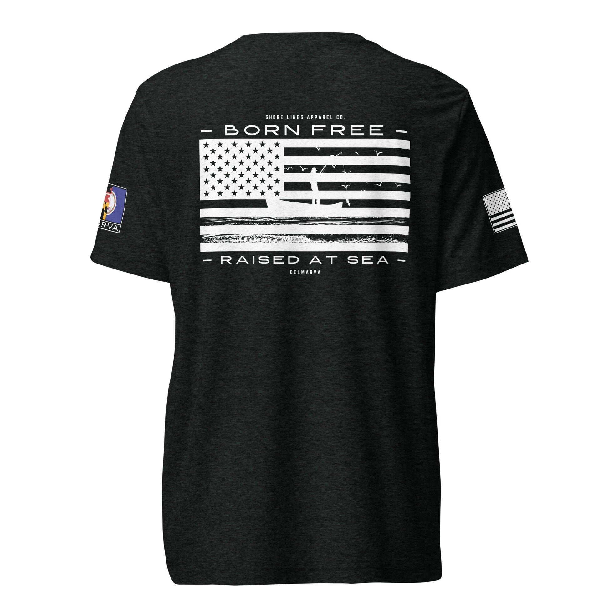 Born Free Raised at Sea | Core SS P-black-Shore Lines Apparel Co.