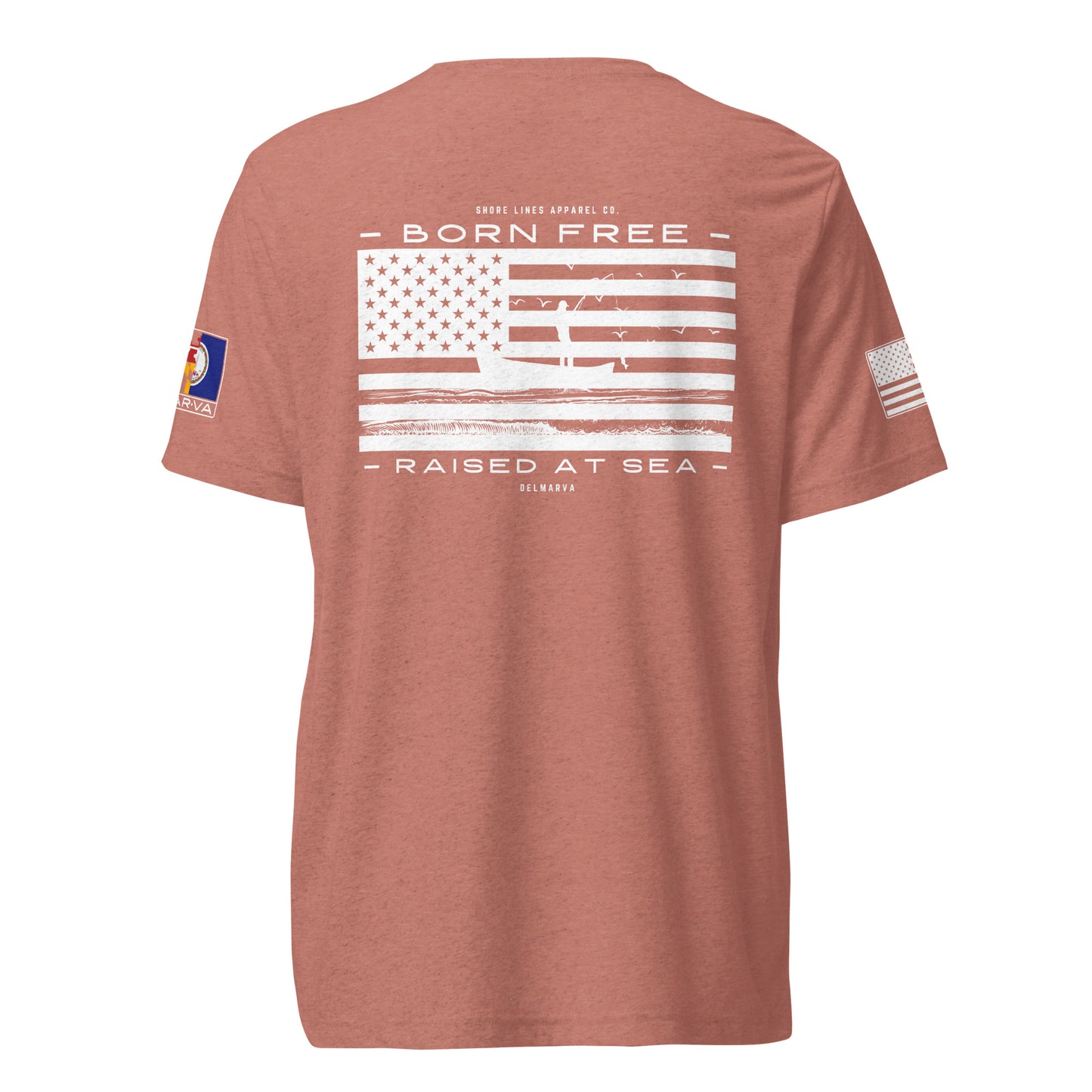 Born Free Raised at Sea | Core SS P-mauve-Shore Lines Apparel Co.