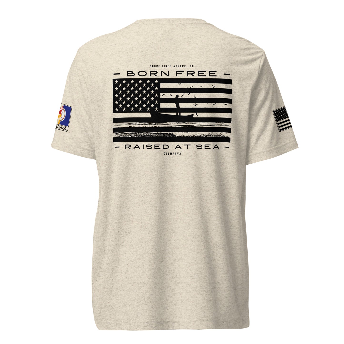 Born Free Raised at Sea | Core SS P-oatmeal-Shore Lines Apparel Co.