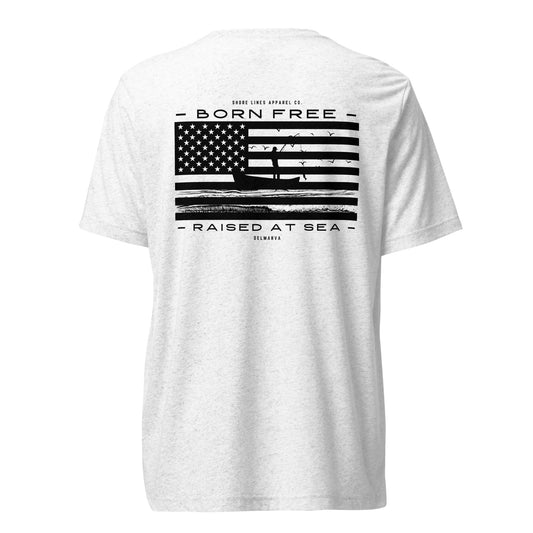 Born Free Raised at Sea | Core SS-white-Shore Lines Apparel Co.