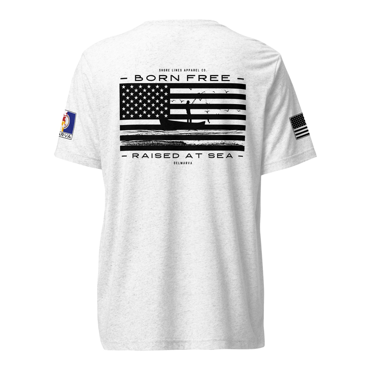 Born Free Raised at Sea | Core SS P-white-Shore Lines Apparel Co.