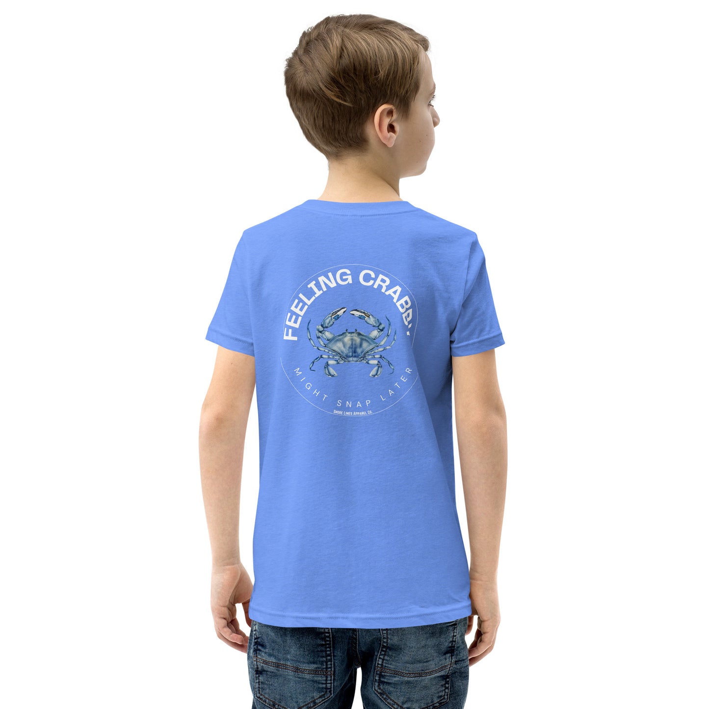 Feeling Crabby | Youth SS-blue-Shore Lines Apparel Co.