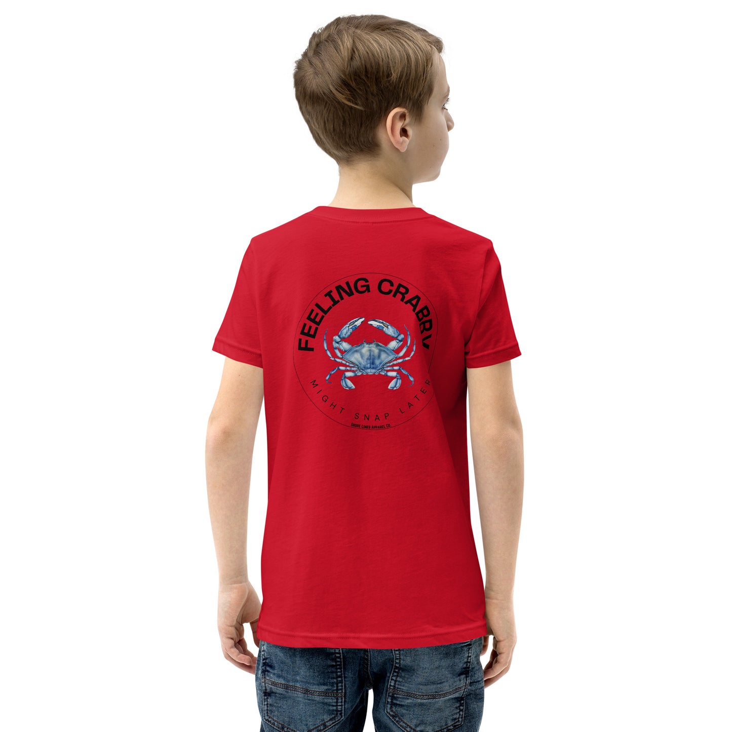 Feeling Crabby | Youth SS-red-Shore Lines Apparel Co.