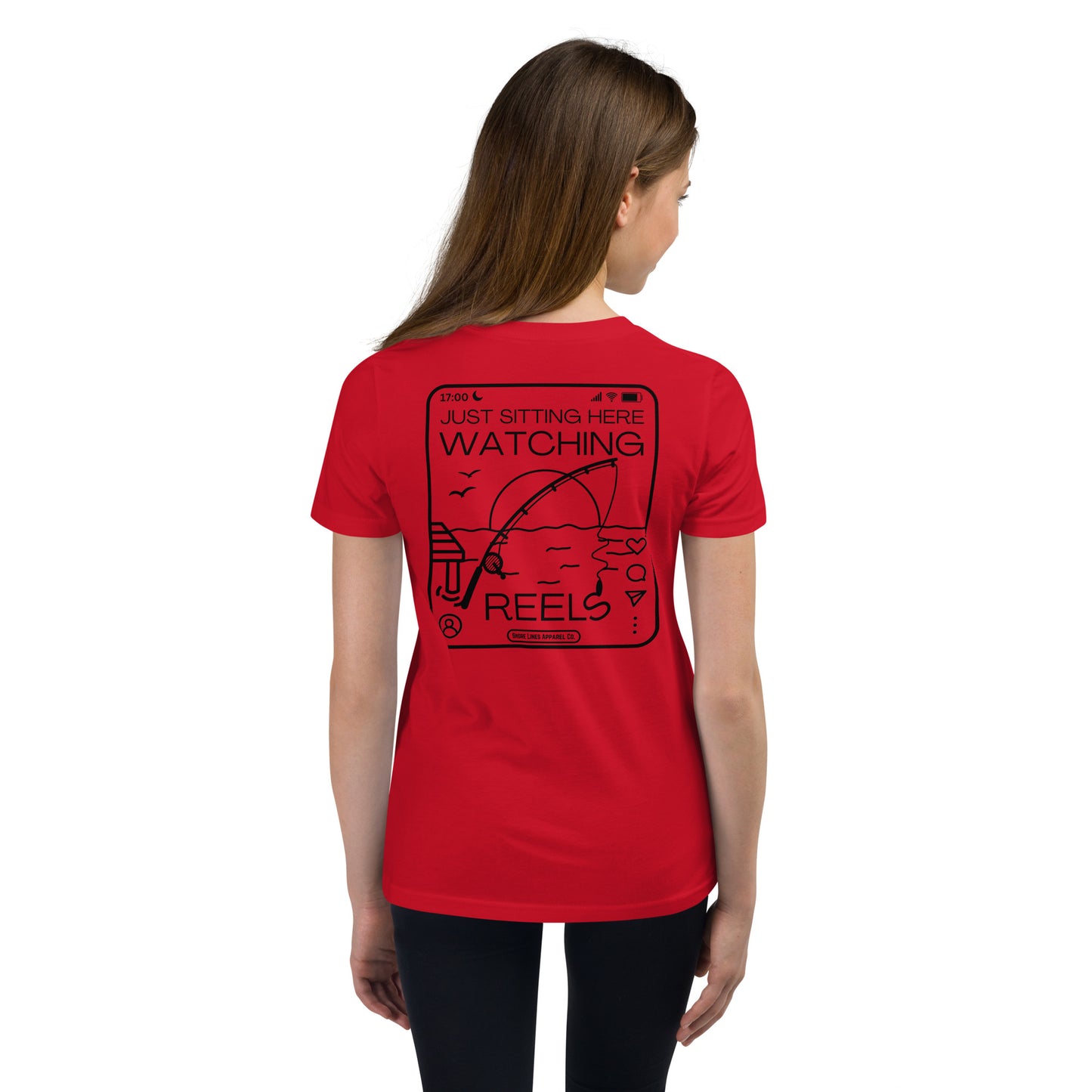 Watching Reels | Youth SS-red-Shore Lines Apparel Co.