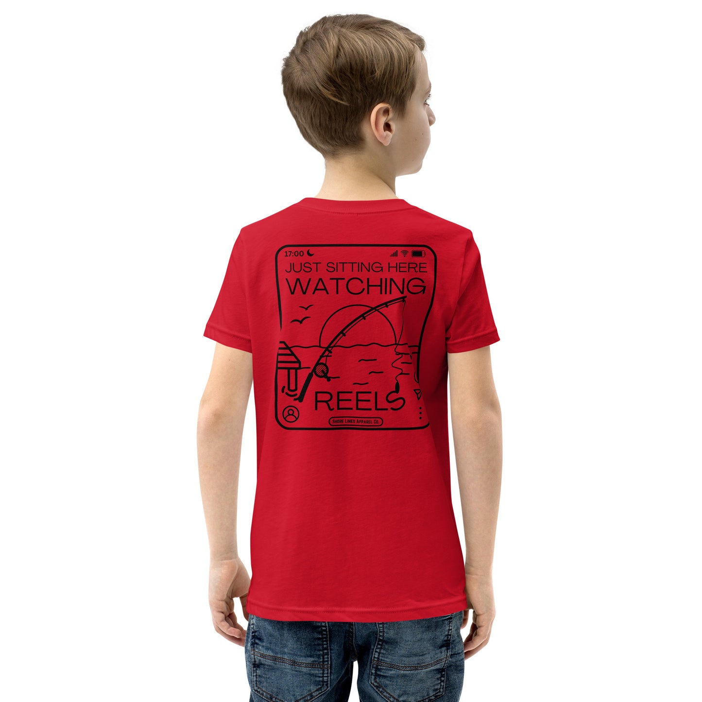 Watching Reels | Youth SS-red-Shore Lines Apparel Co.