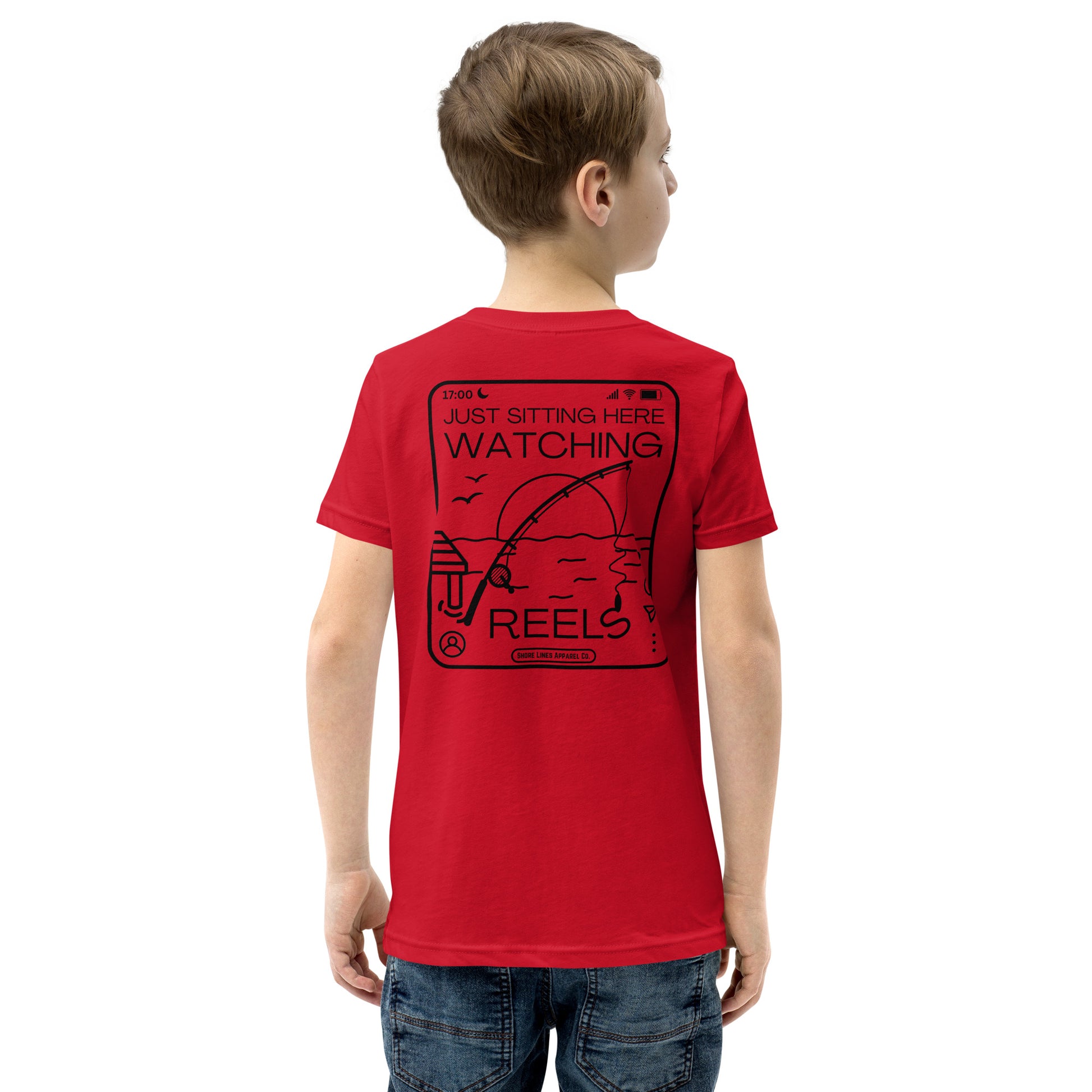 Watching Reels | Youth SS-red-Shore Lines Apparel Co.