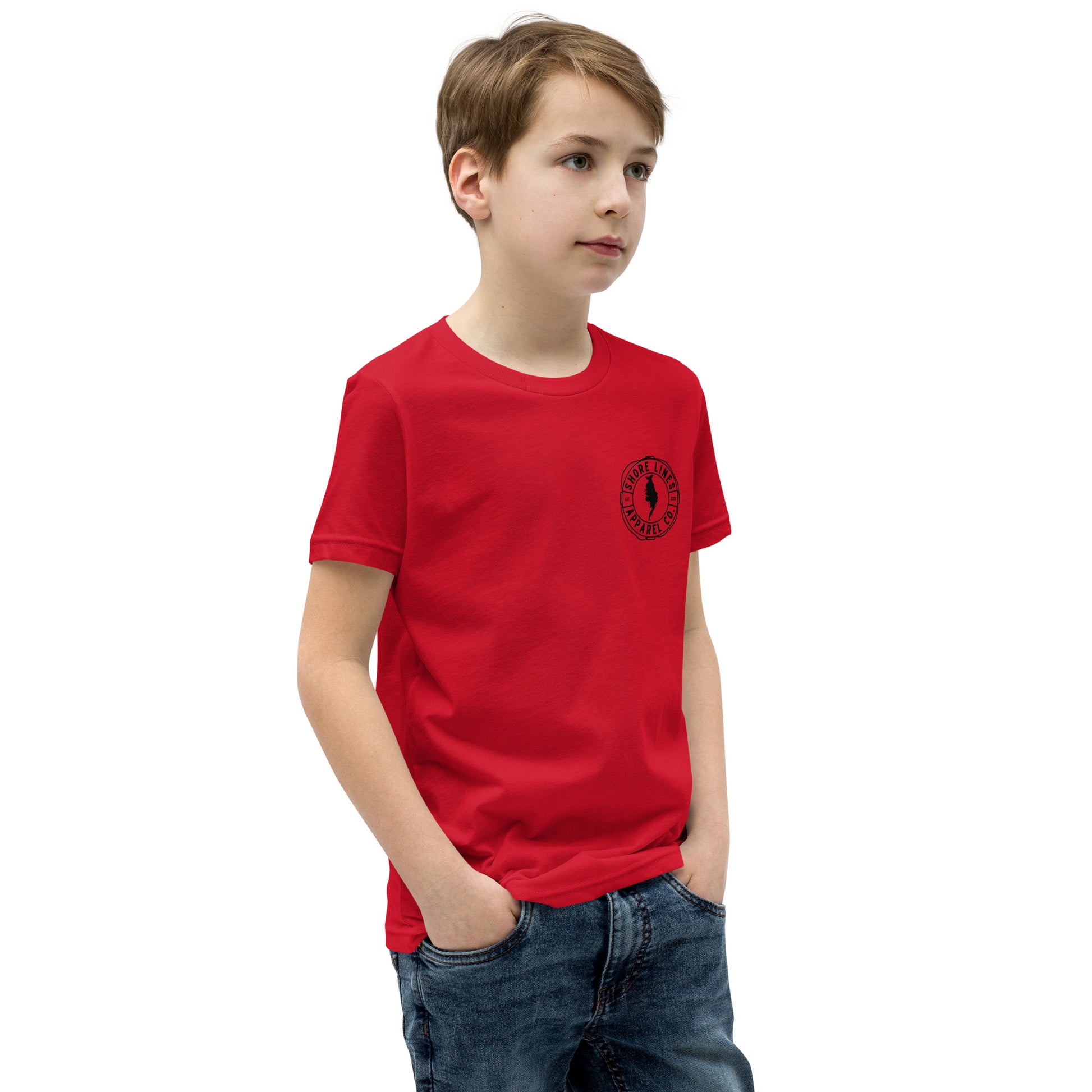 Watching Reels | Youth SS-red-Shore Lines Apparel Co.