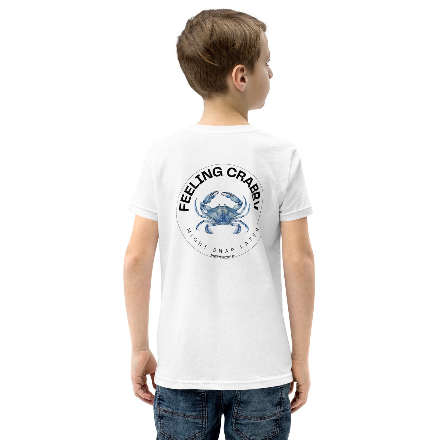 Feeling Crabby | Youth SS-white-Shore Lines Apparel Co.